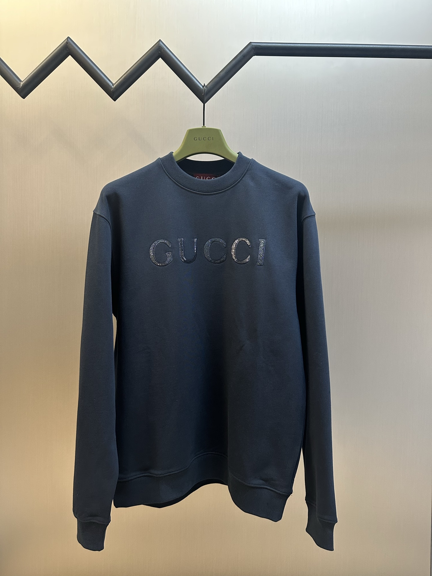 GUCCI 구찌 시퀸 자수 니트 코튼 스웨트셔츠 맨투맨 티셔츠 의류