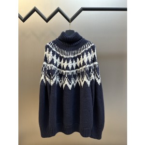 Dior CD 디올 자카드 하이넥 목폴라 니트 의류