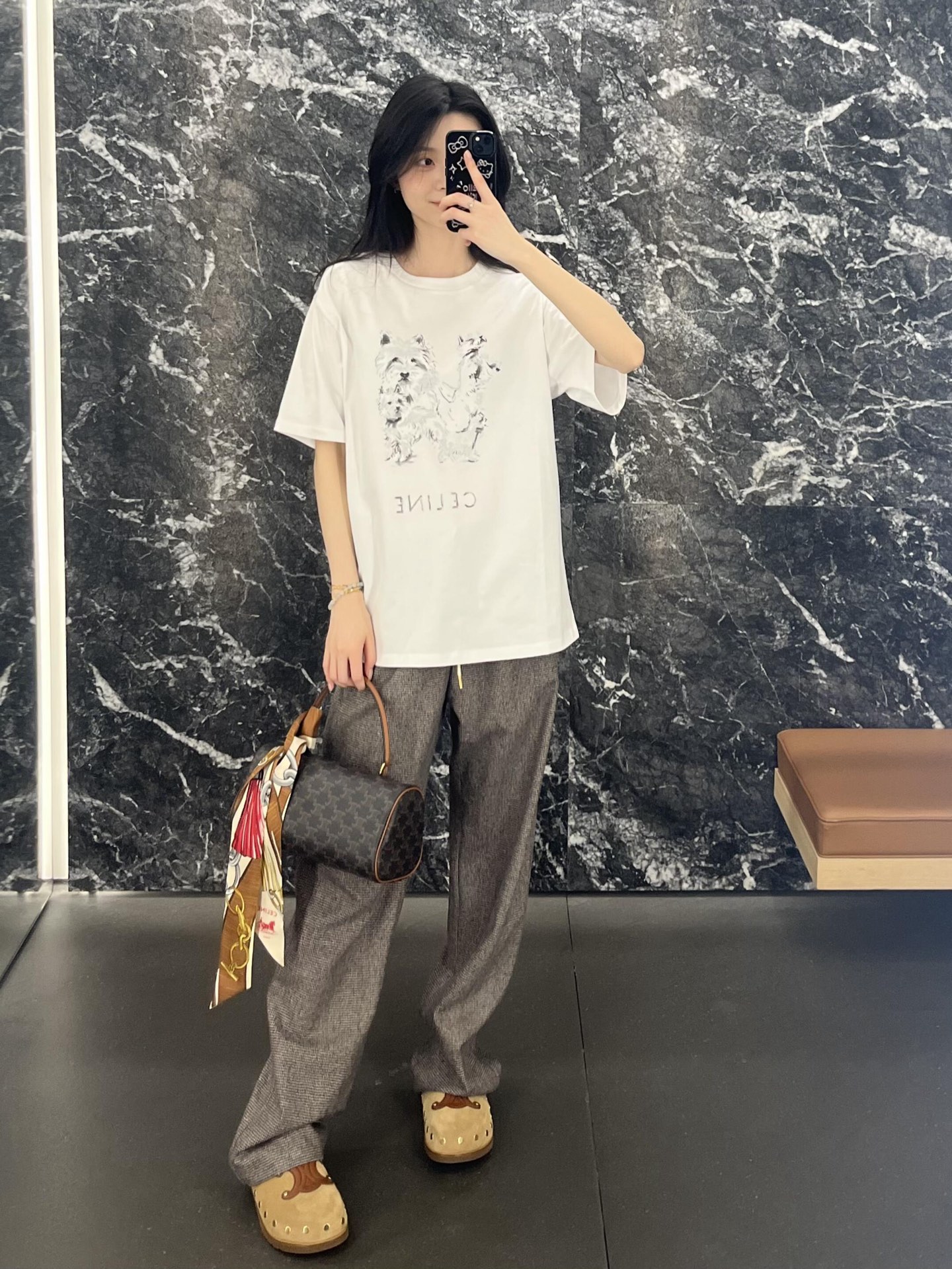 Celine 셀린느 스케치 퍼피 프린트 반팔 티셔츠 의류