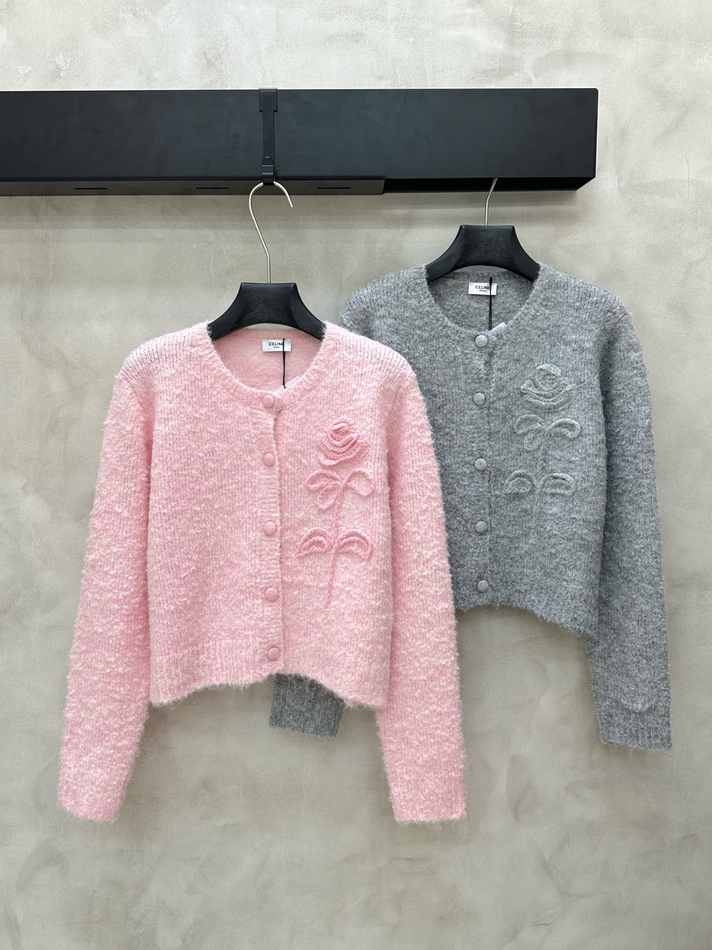 Celine 셀린느 입체 플라워 니트 가디건 의류