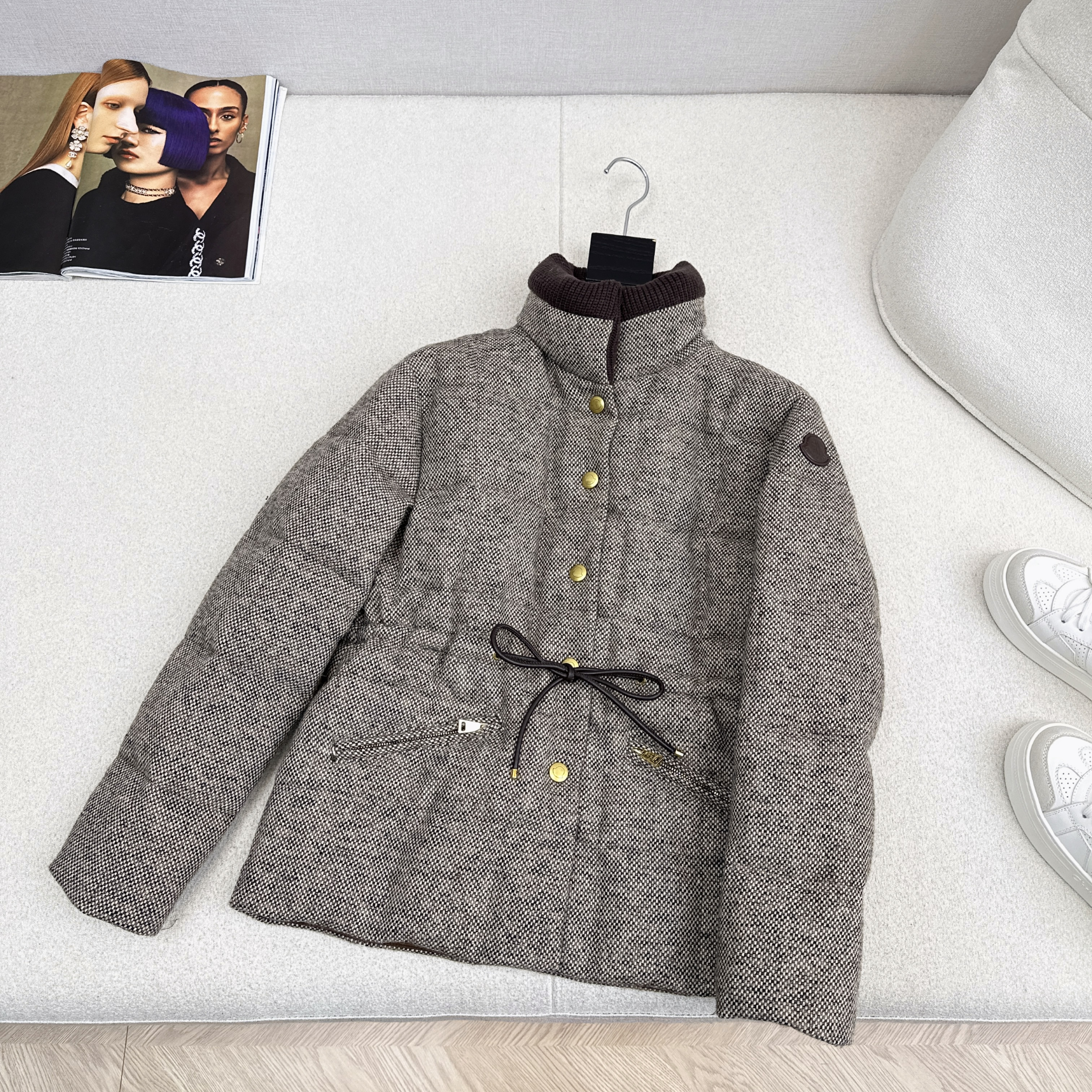 Moncler 몽클레어 몽클레르 울 외피 하이넥 패딩 점퍼 자켓 재킷 의류