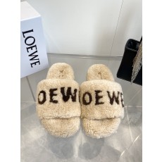 LOEWE 로에베 레터링 퍼 슬리퍼 신발