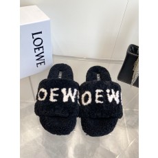 LOEWE 로에베 레터링 퍼 슬리퍼 신발