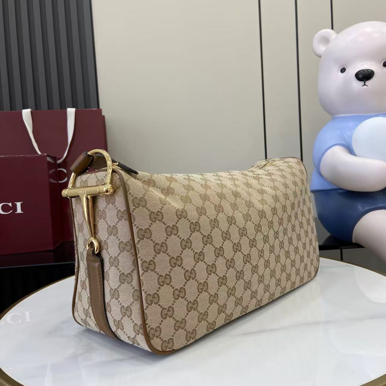 GUCCI 구찌 Half Horsebit 숄더백 가방 라지