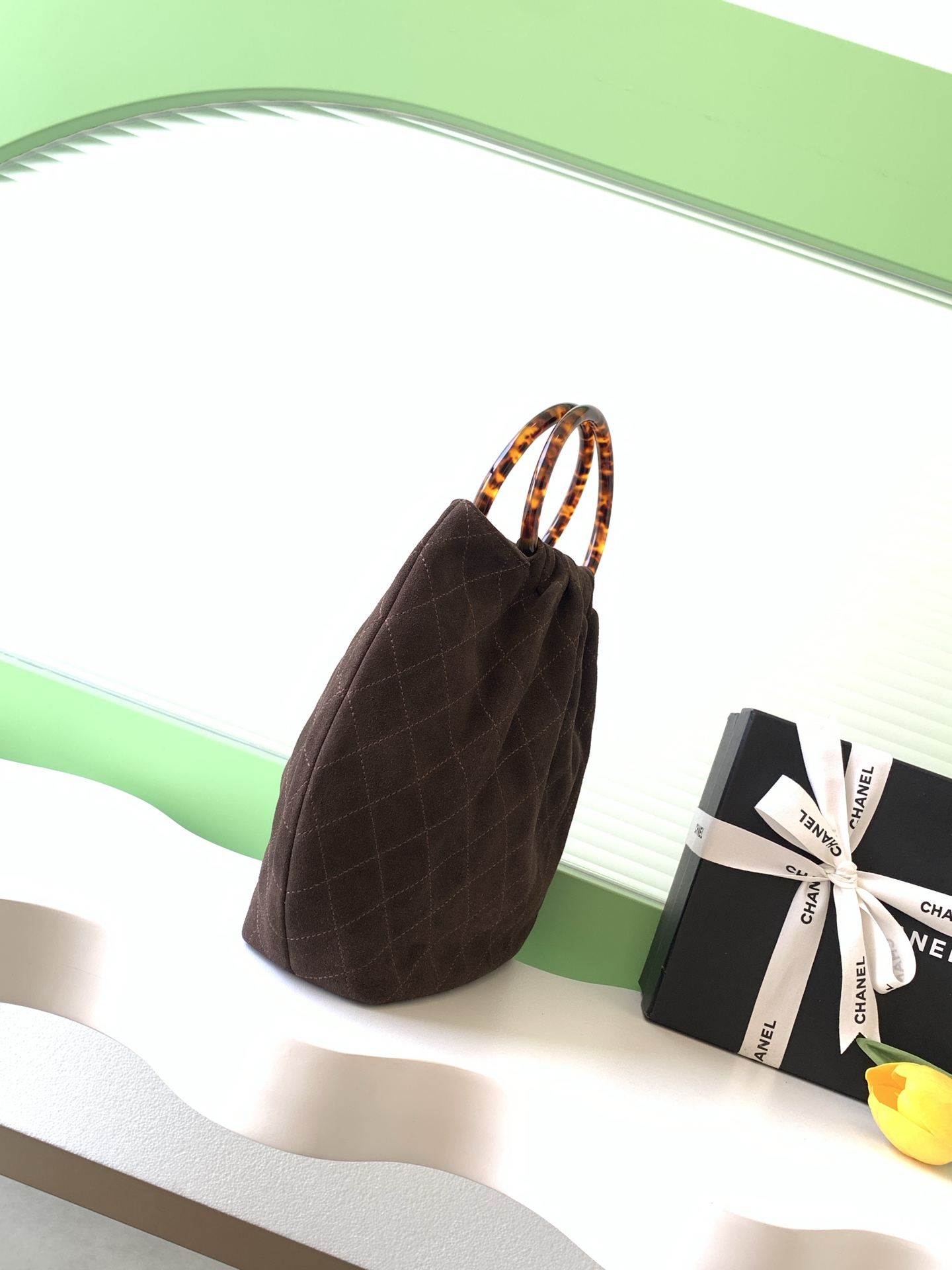 Chanel 샤넬 26C 크루즈 스웨이드 토트백 가방 라지