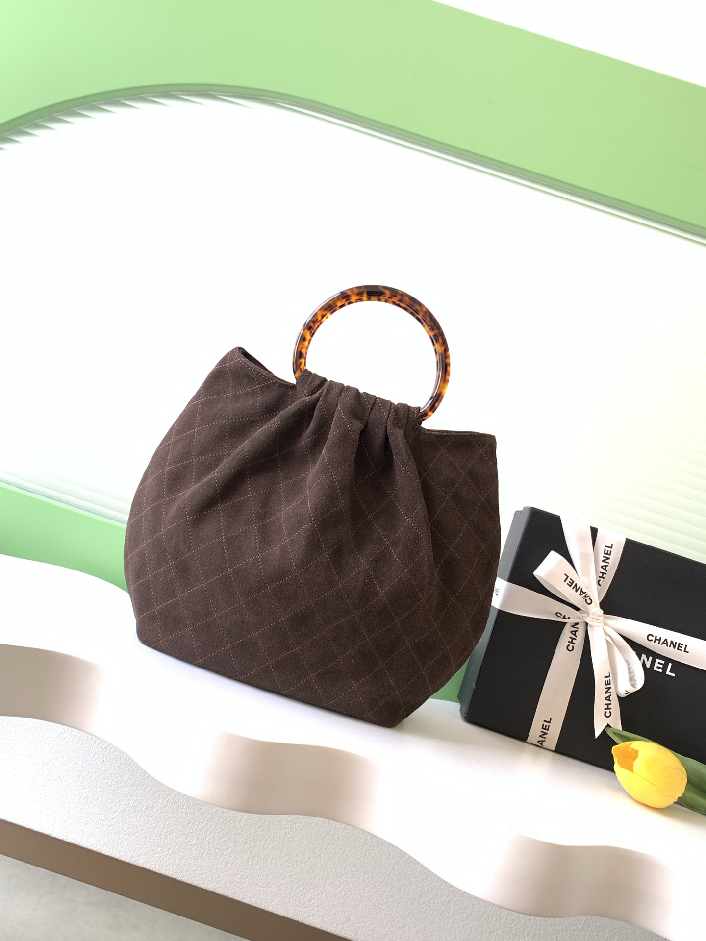 Chanel 샤넬 26C 크루즈 스웨이드 토트백 가방 라지