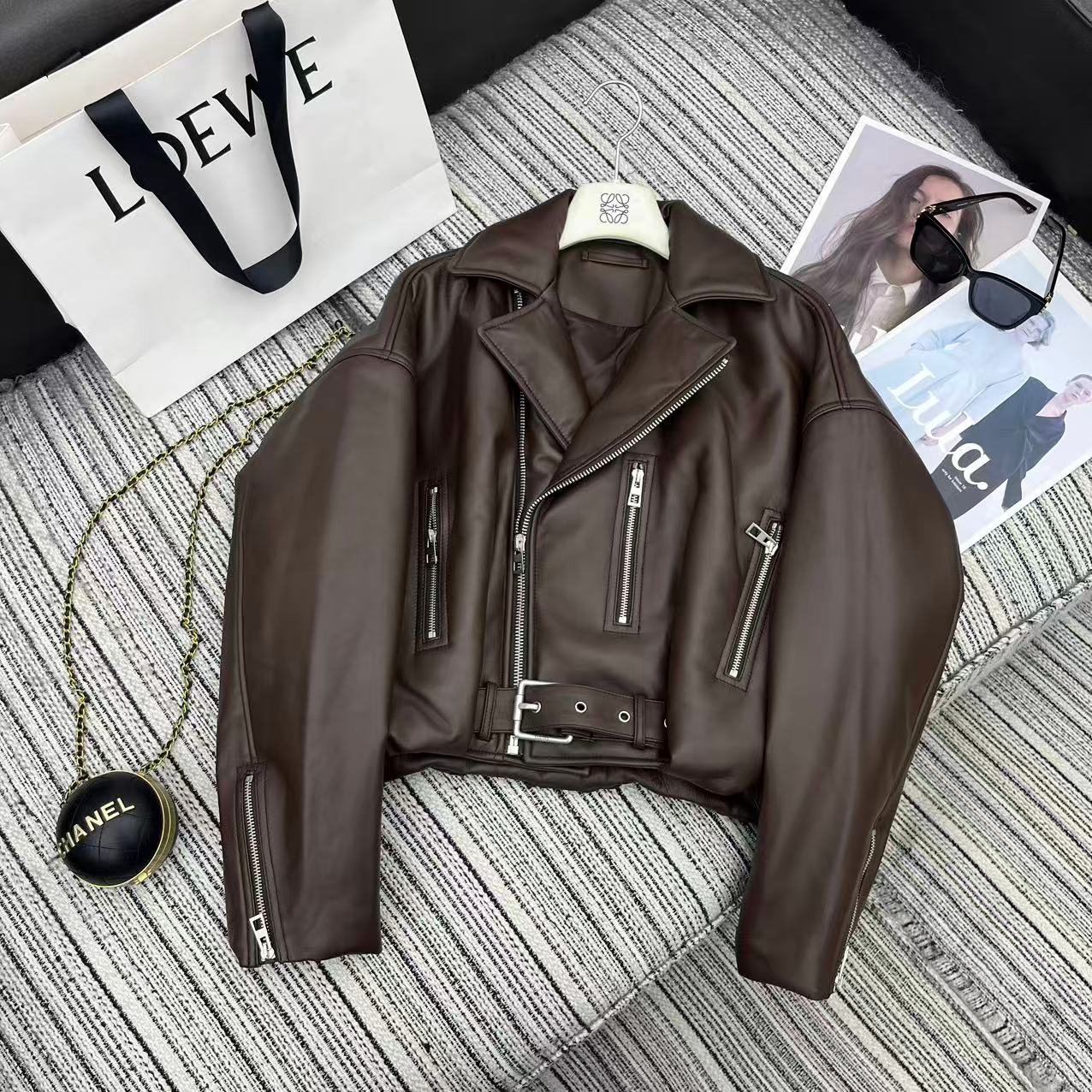 LOEWE 로에베 양가죽 칼라 패딩 자켓 재킷 의류