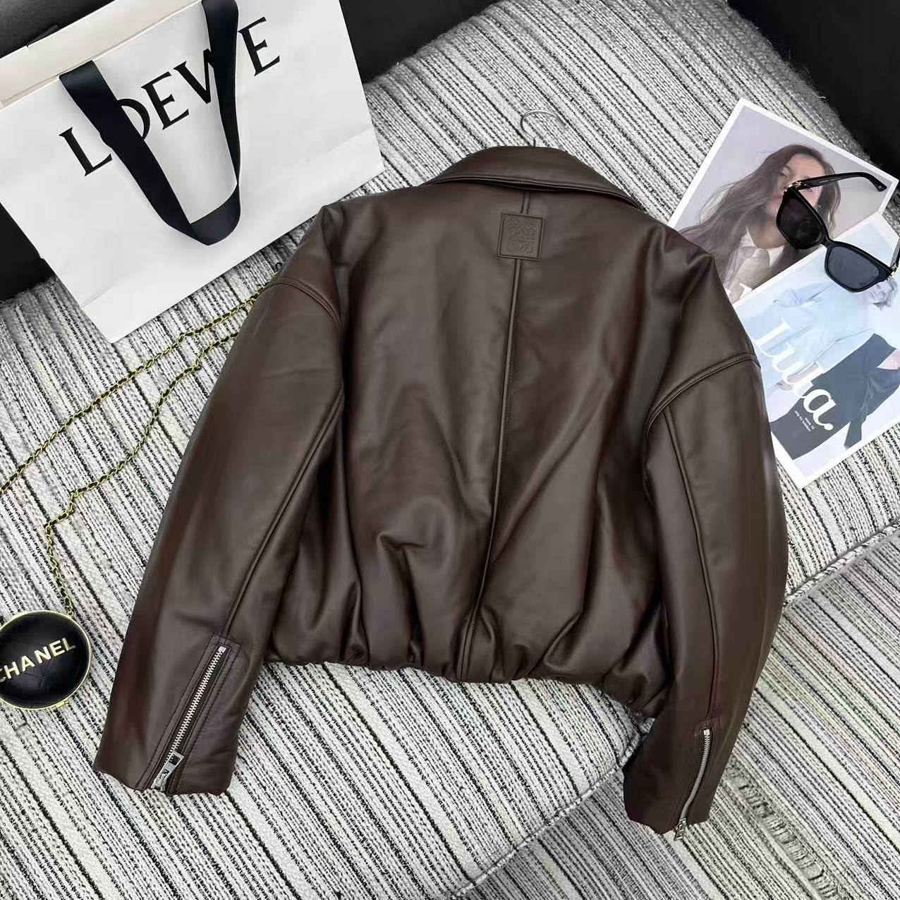 LOEWE 로에베 양가죽 칼라 패딩 자켓 재킷 의류