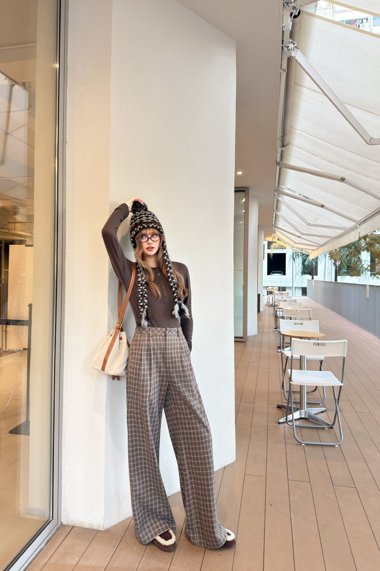 miumiu 미우미우 체크 팬츠 바지 의류