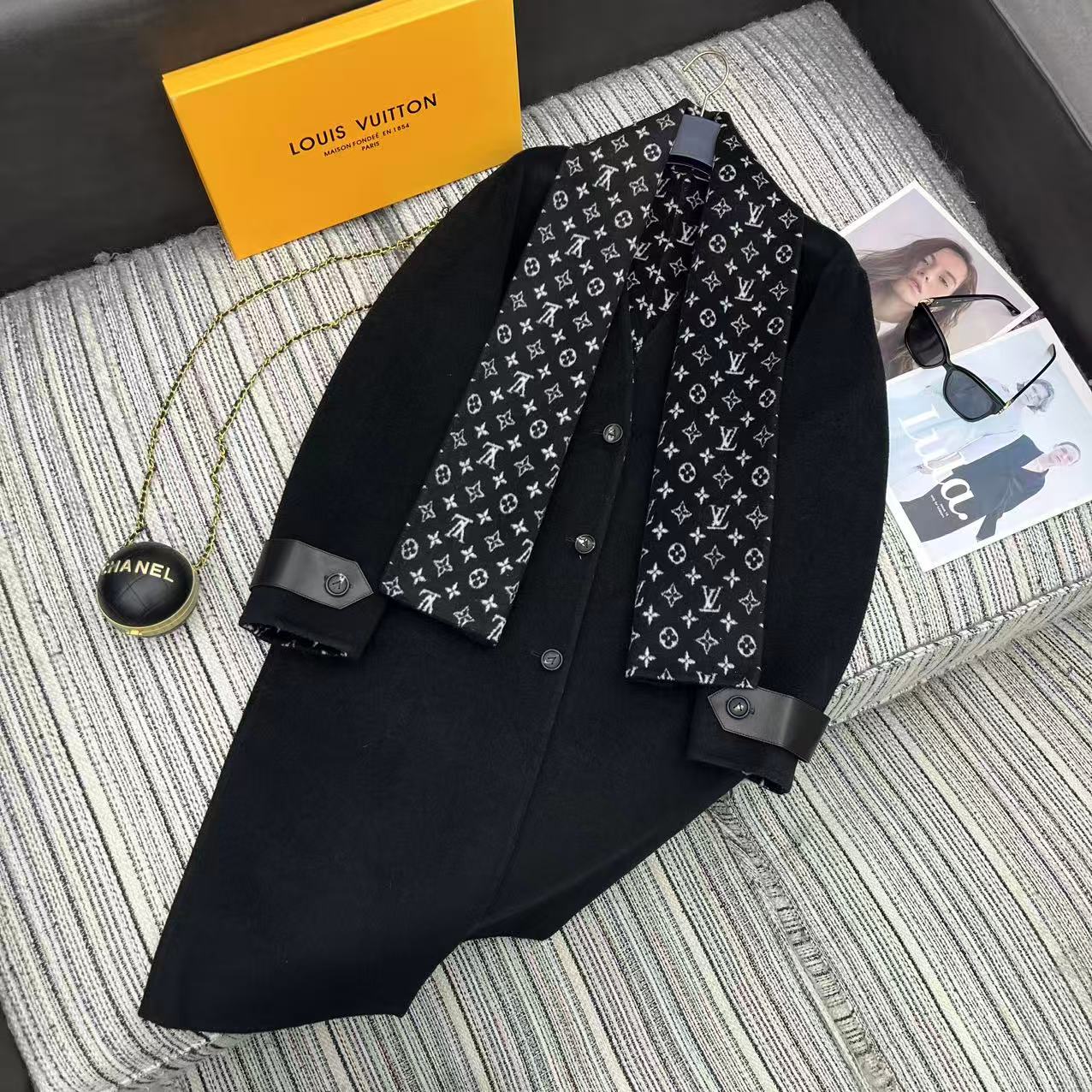 Louis Vuitton LV 루이비통 모노그램 리버시블 울 코트 의류