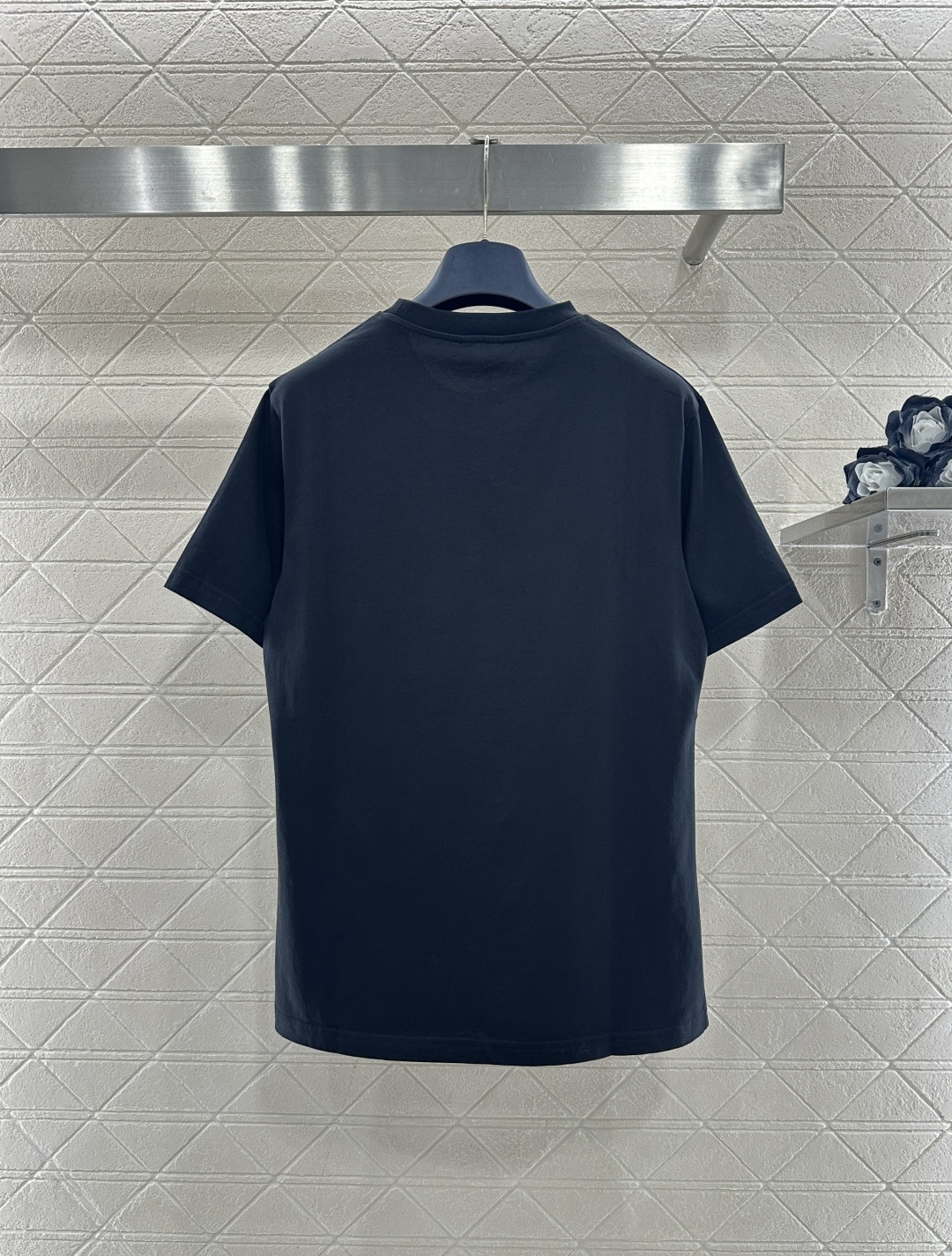 Saint Laurent YSL 생로랑 자수 벨벳 로고 반팔 티셔츠 의류