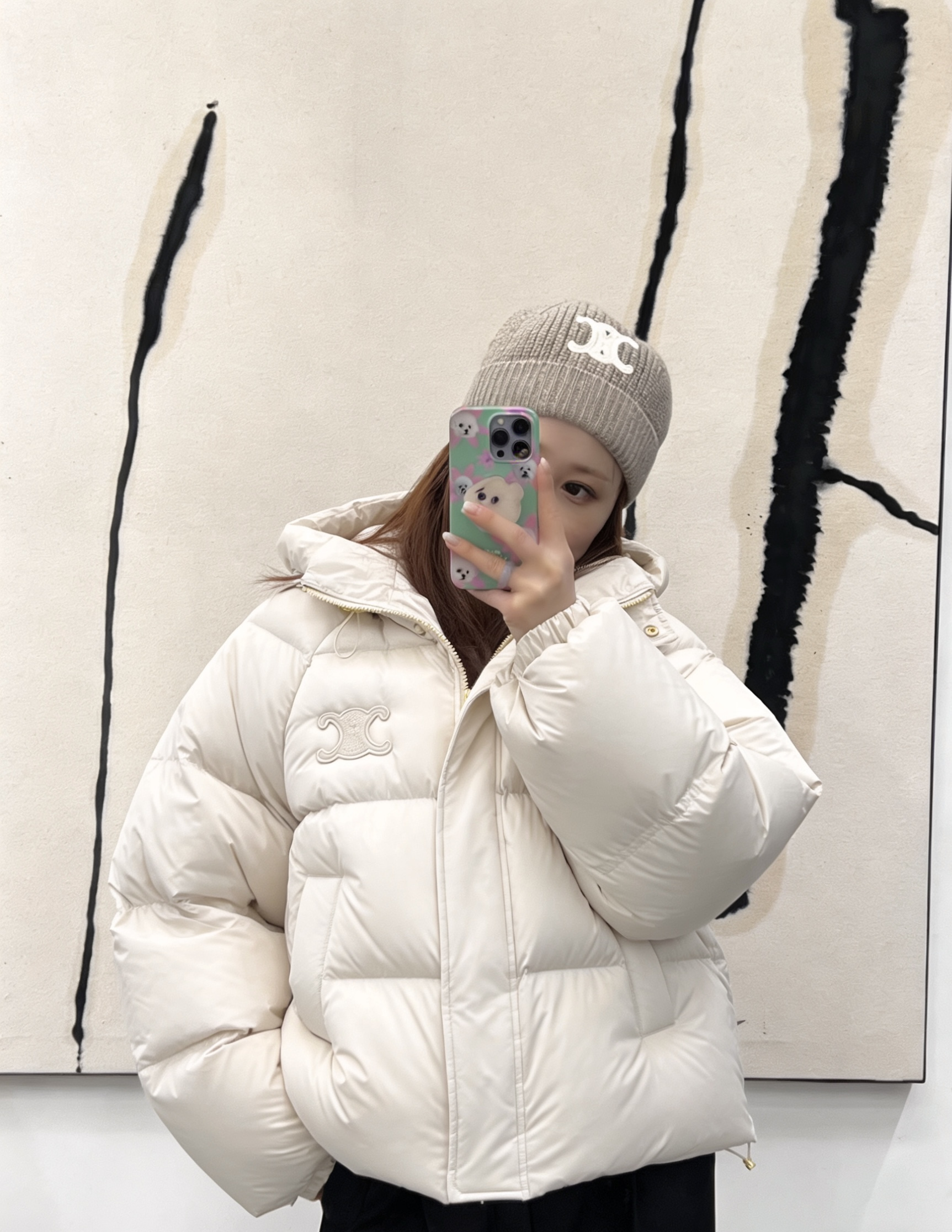 Celine 셀린느 후드 구스다운 패딩 점퍼 자켓 재킷 의류