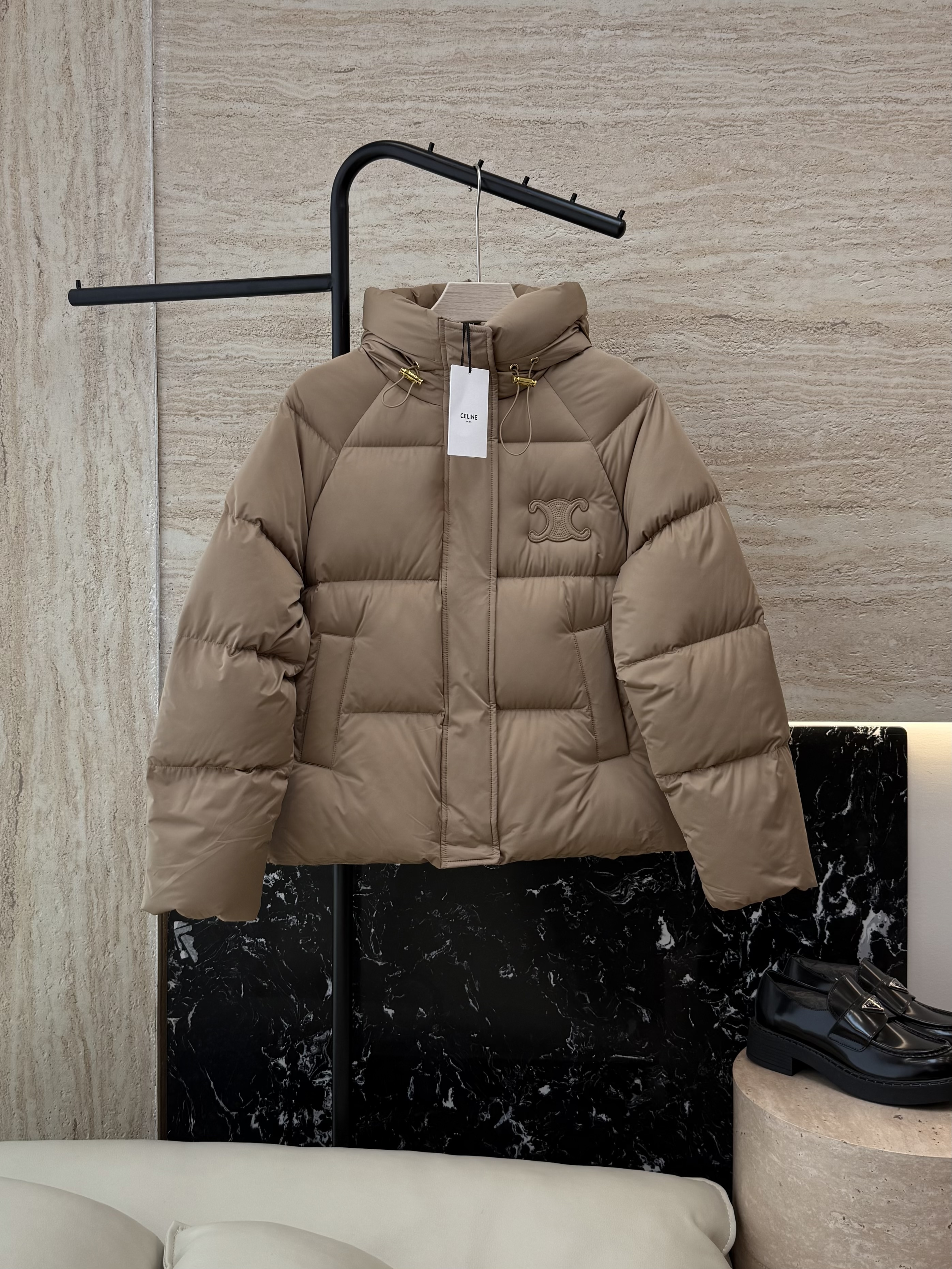 Celine 셀린느 후드 구스다운 패딩 점퍼 자켓 재킷 의류