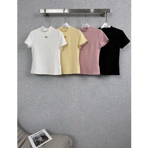 Valentino 발렌티노 글리터 하프넥 반팔 티셔츠 의류