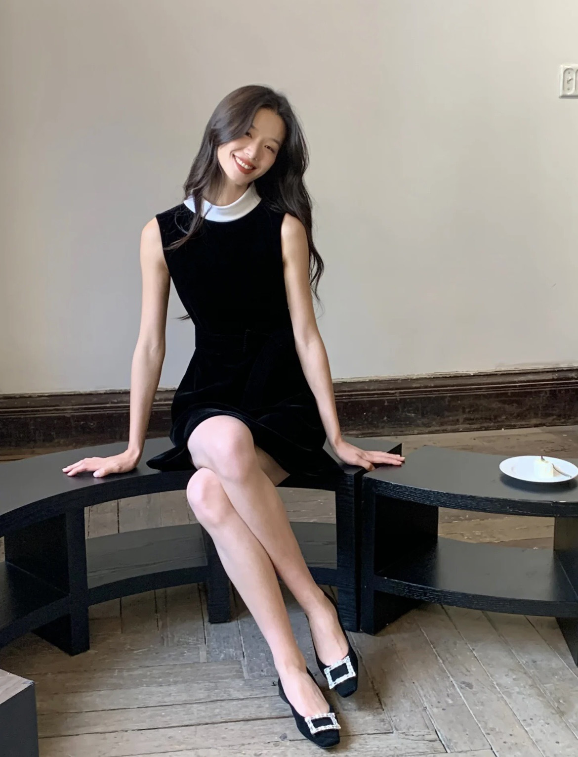 Dior CD 디올 벨벳 원피스 의류