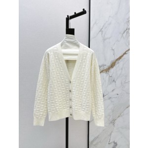 Hermès 에르메스 입체 그리드 엠보 니트 가디건 의류