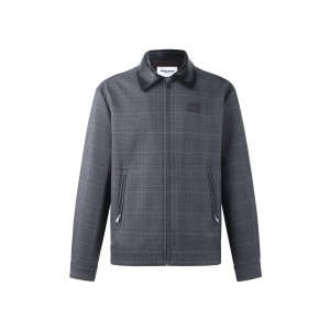 MIUMIU 미우미우 카라 체크 자수 재킷 자켓 의류