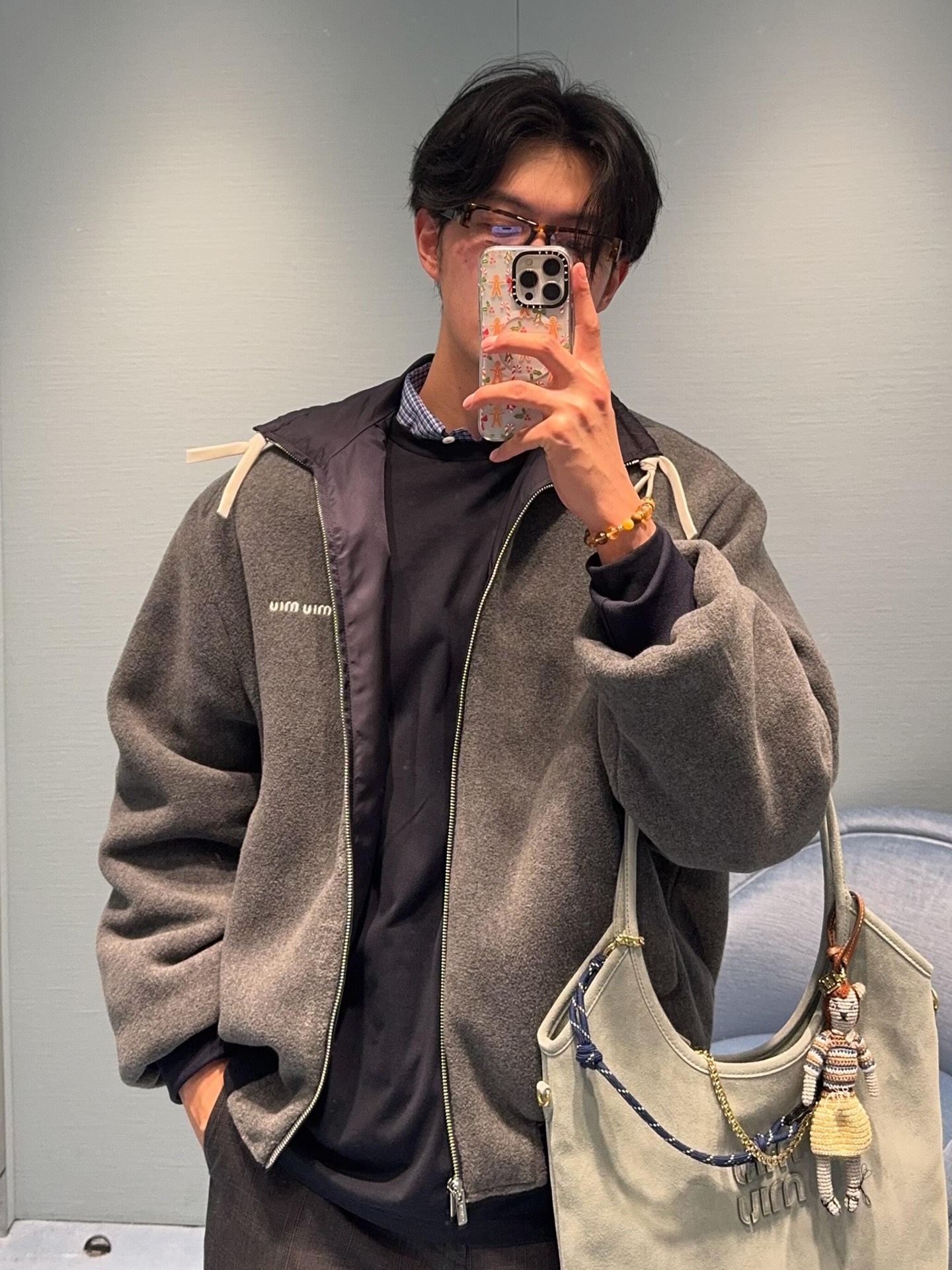 MIUMIU 미우미우 양면(리버시블) 플리스 재킷 자켓 의류