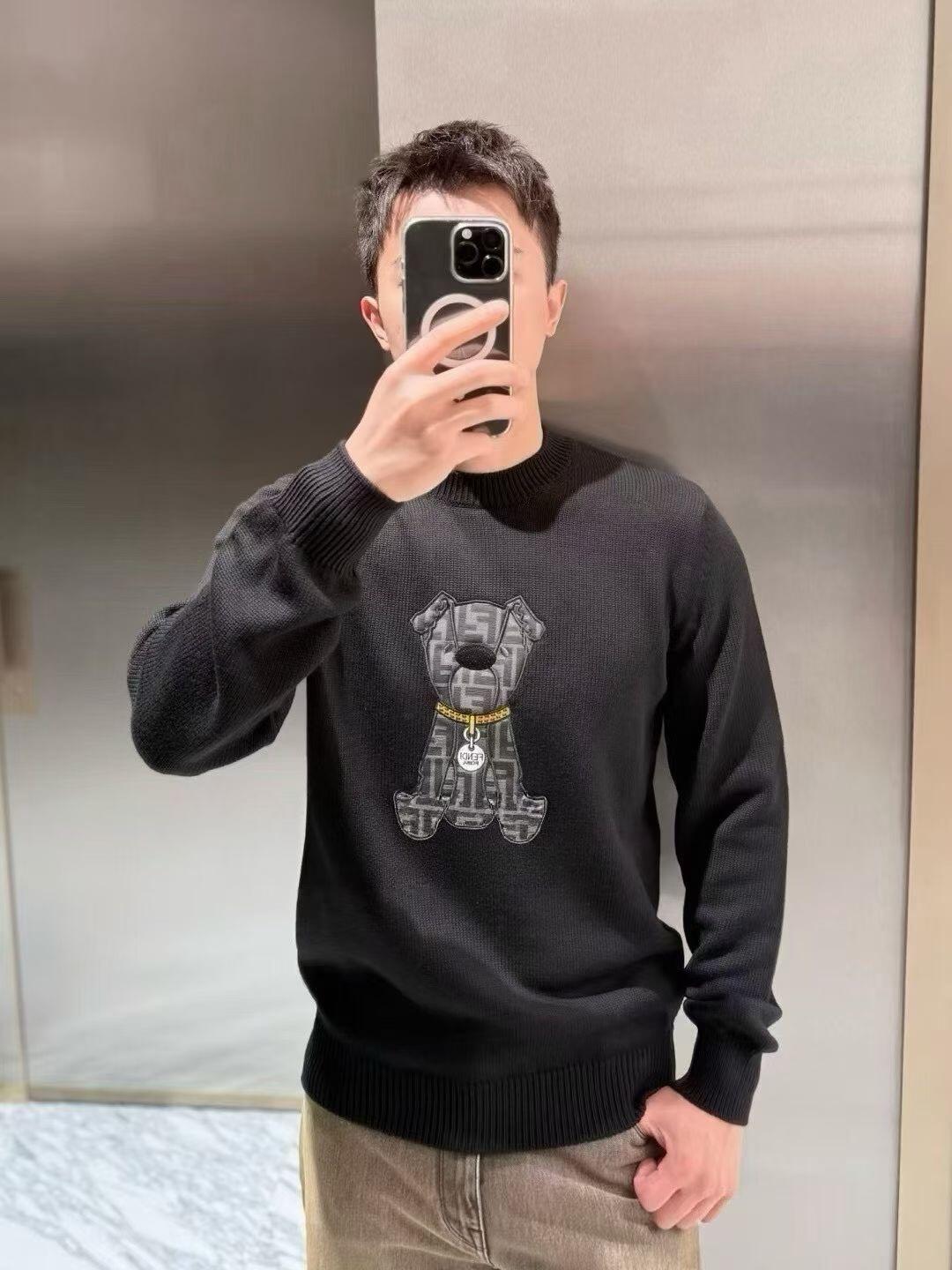 FENDI 펜디 강아지 패치 자수 니트 의류