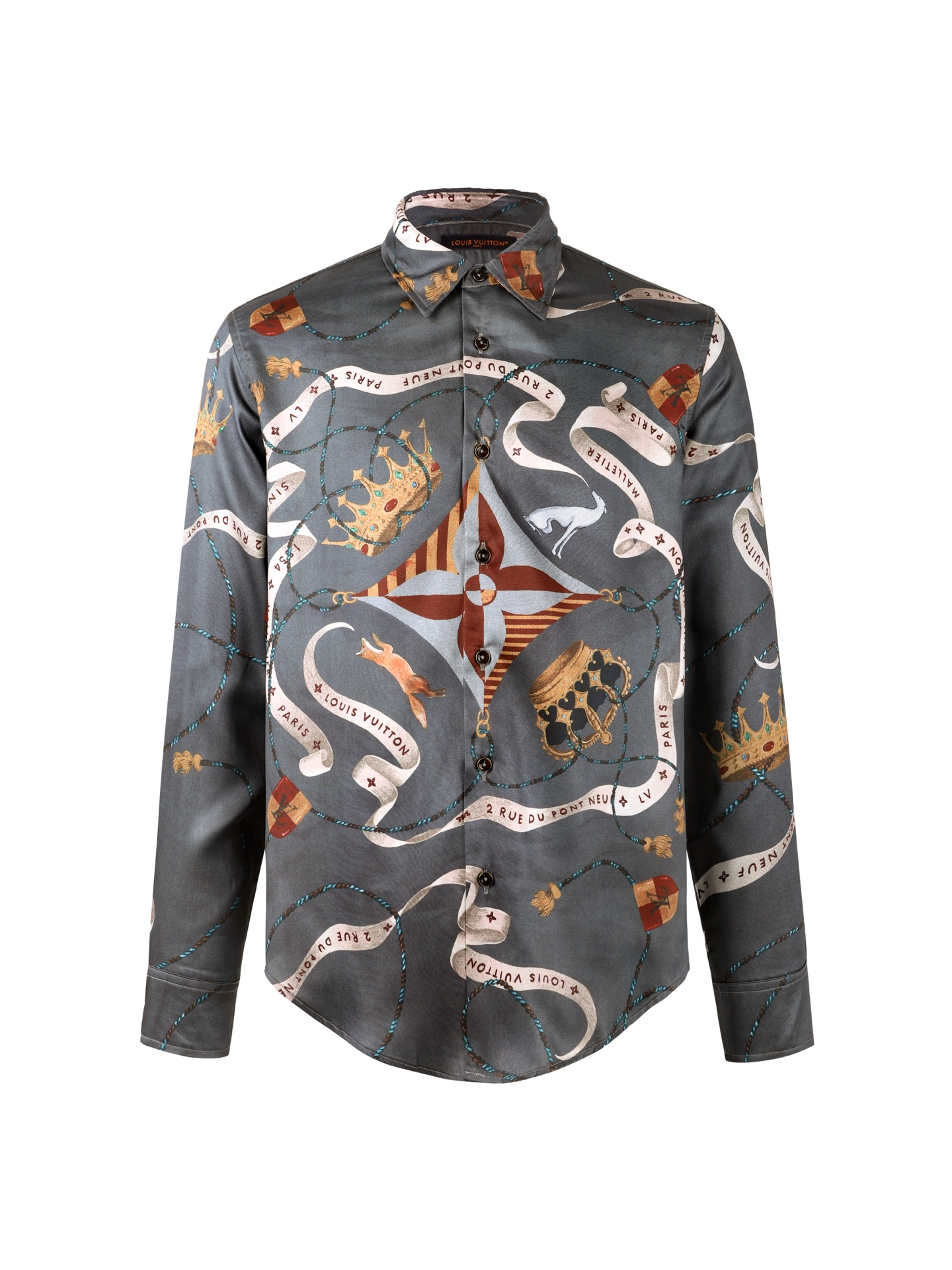 LOUIS VUITTON LV 루이비통 실크 디지털 프린트 셔츠 의류