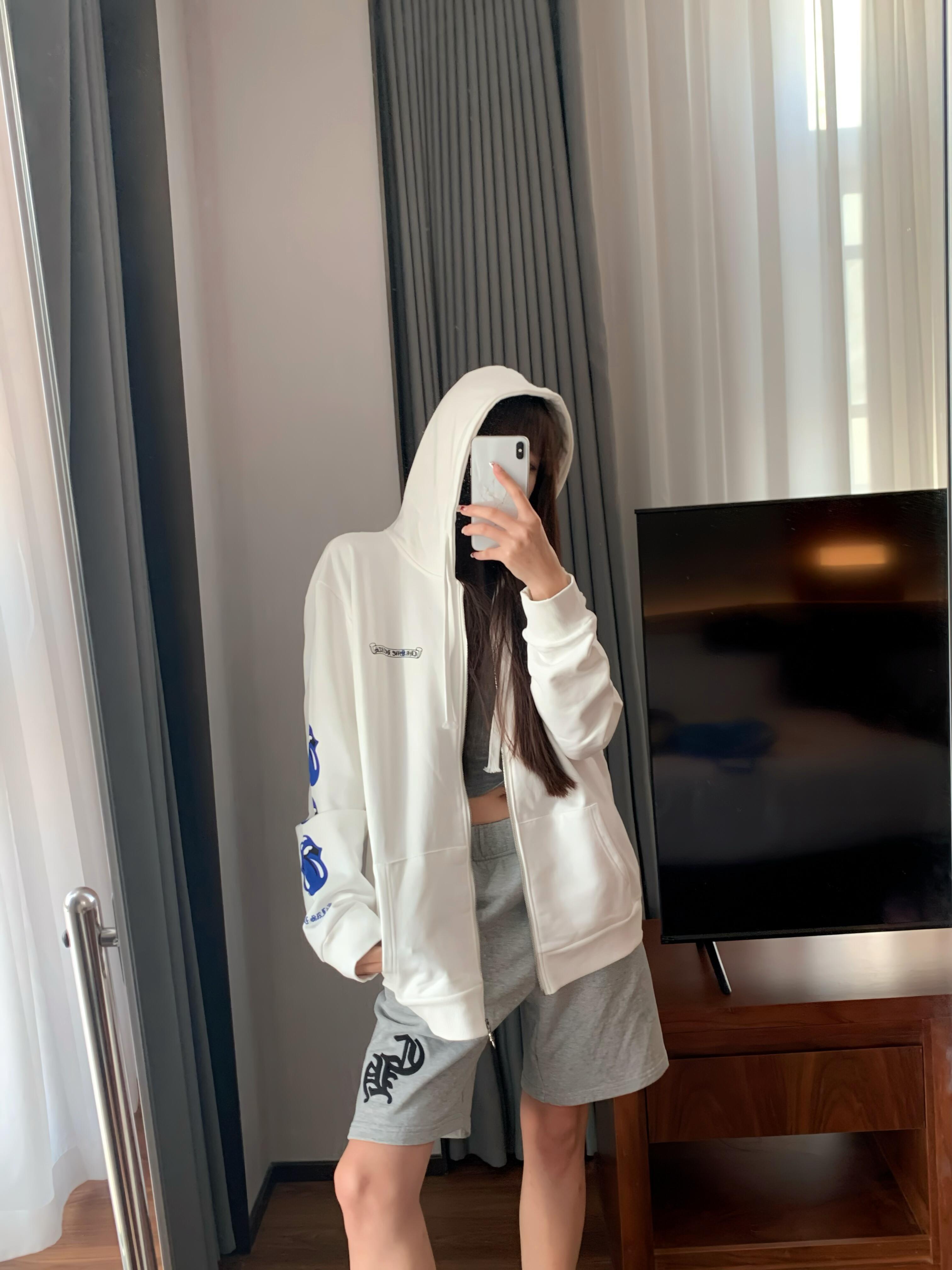 CHROME HEARTS CH 크롬하츠 프린트 후드 집업 재킷 의류