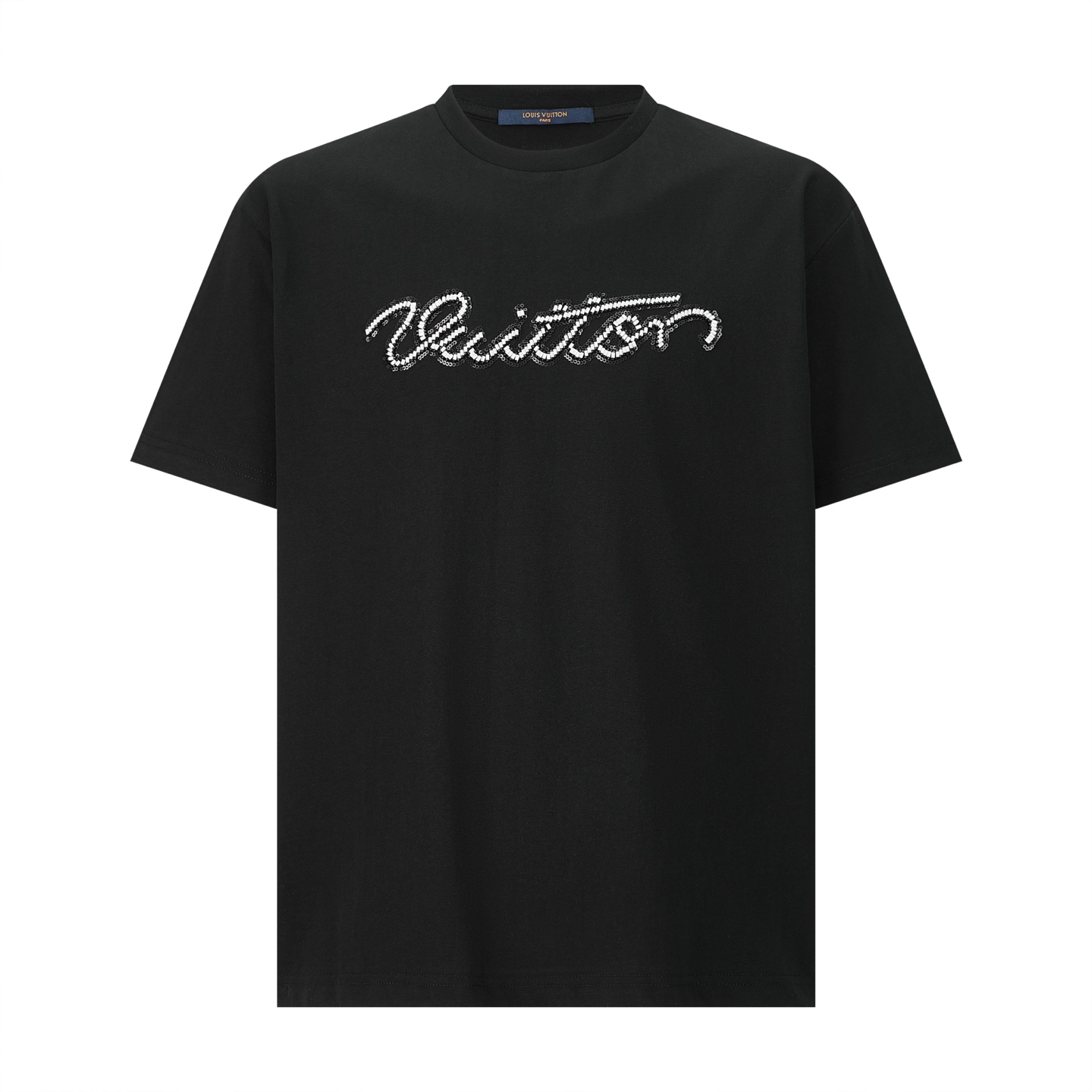 LOUIS VUITTON LV 루이비통 자수 비즈 로고 반팔 티셔츠 의류