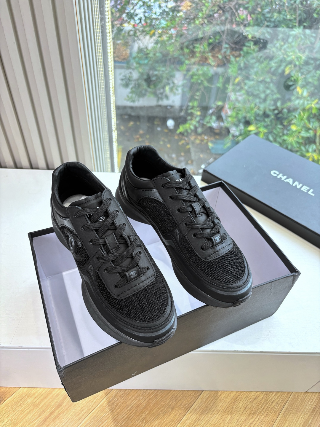 CHANEL 샤넬 섀무 콤비 플랫폼 스니커즈 신발