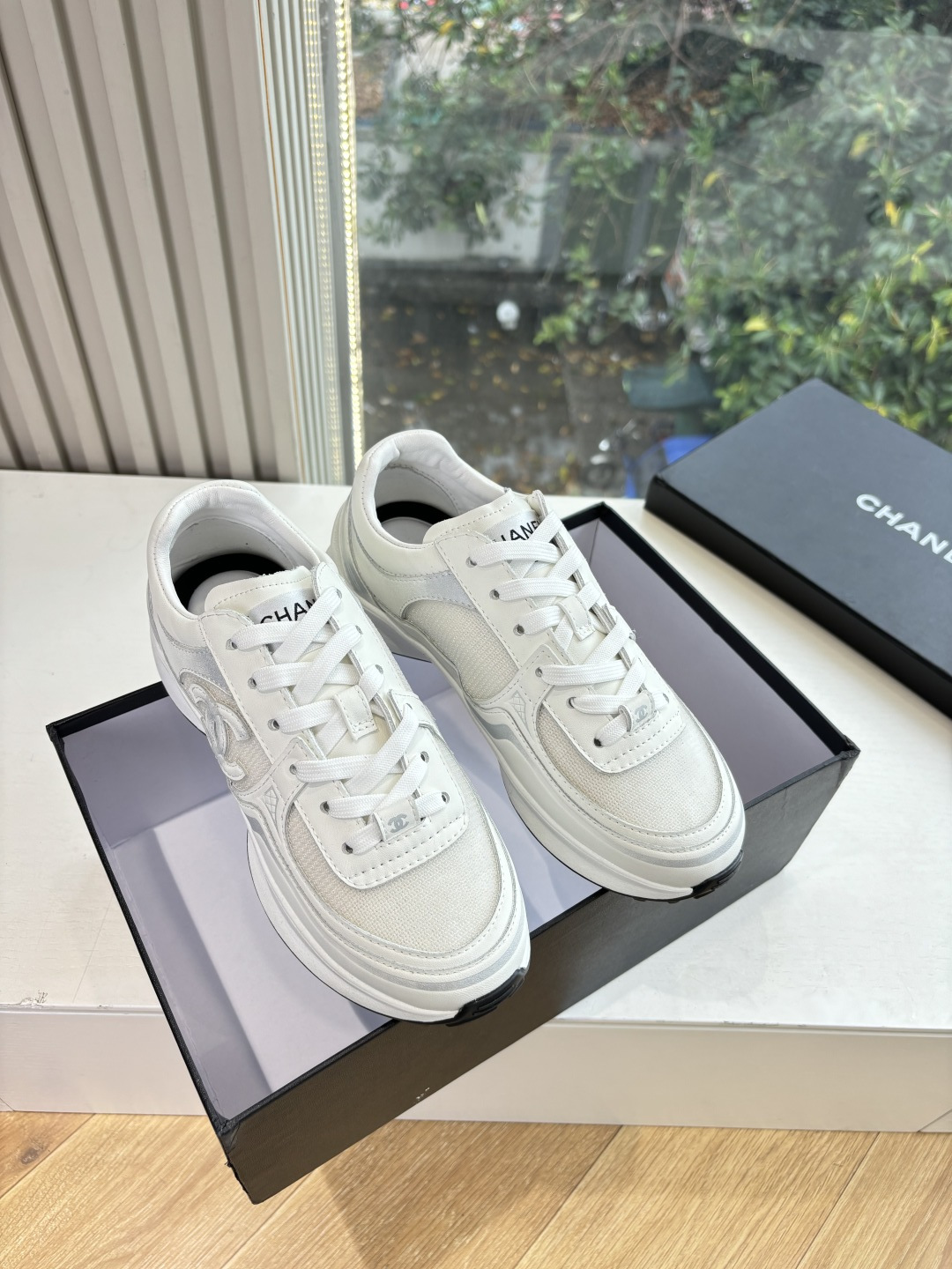 CHANEL 샤넬 섀무 콤비 플랫폼 스니커즈 신발