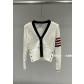 THOM BROWNE 톰브라운 4바 꽈배기 가디건 의류