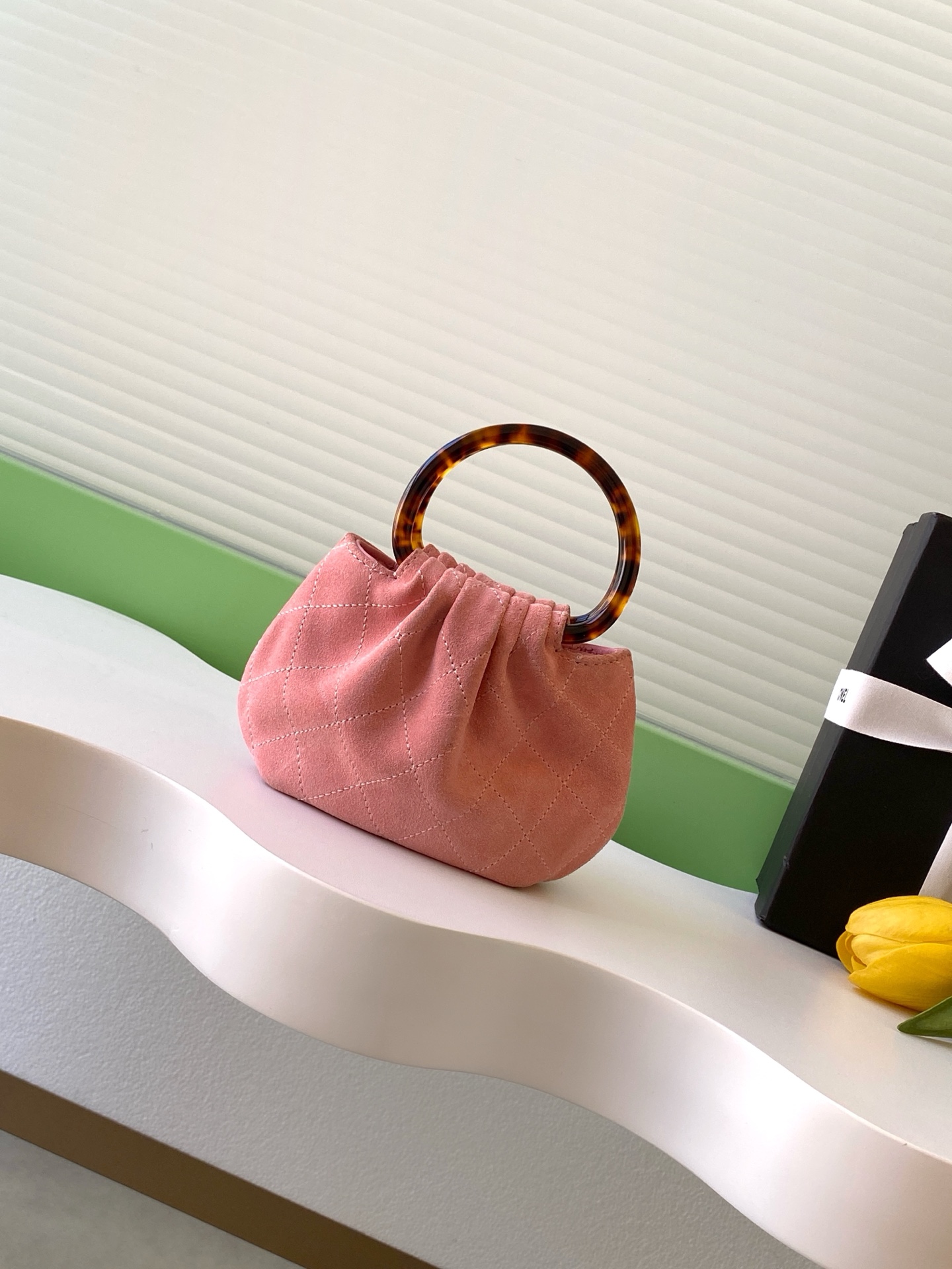 Chanel 26C Suede Tortoise Handle Bag (샤넬 26C 스웨이드 거북등무늬 핸들백 가방 스몰) - AS4981