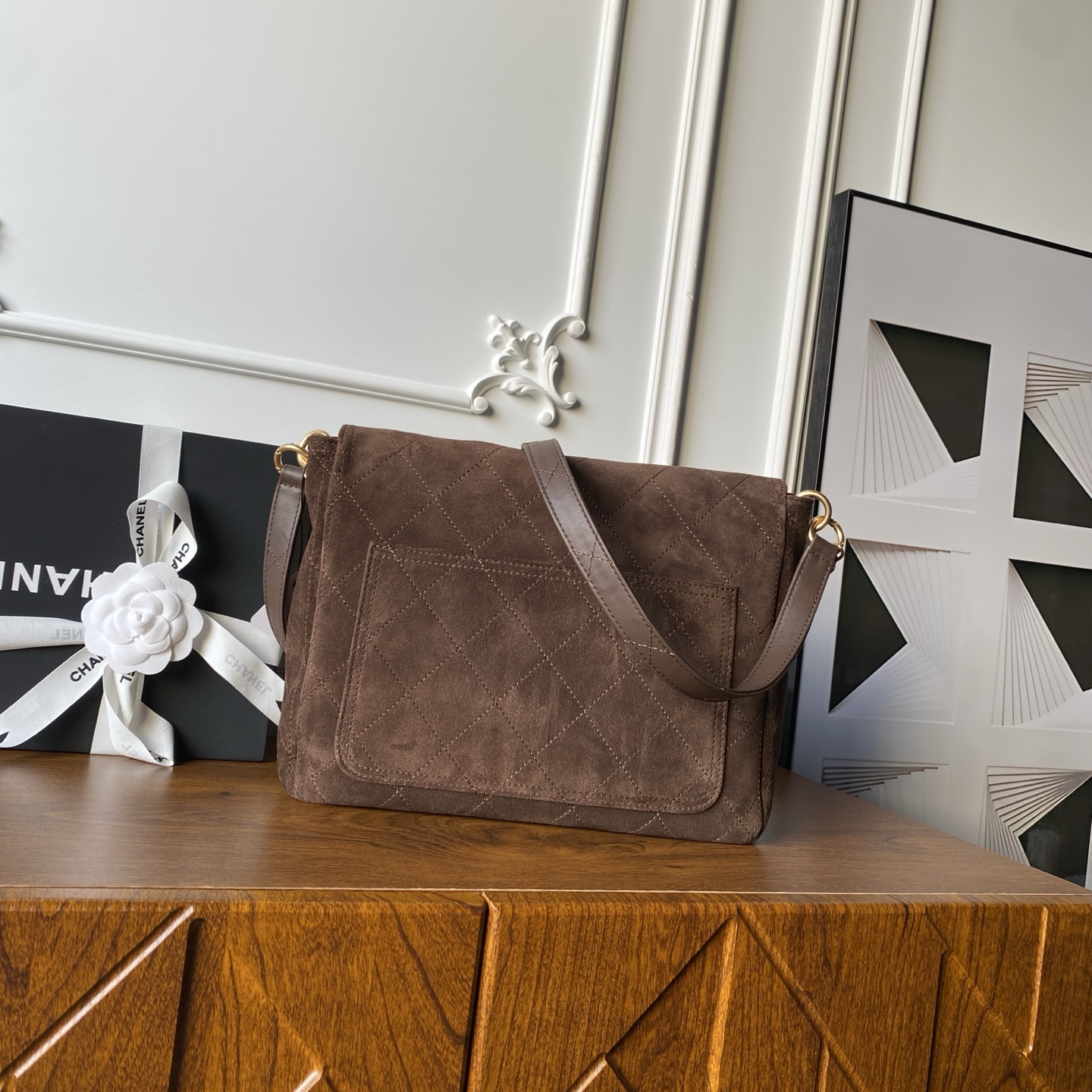 Chanel 26C Suede Hobo Messenger Bag (샤넬 26C 스웨이드 호보 메신저백 숄더백) - AS5883 가방
