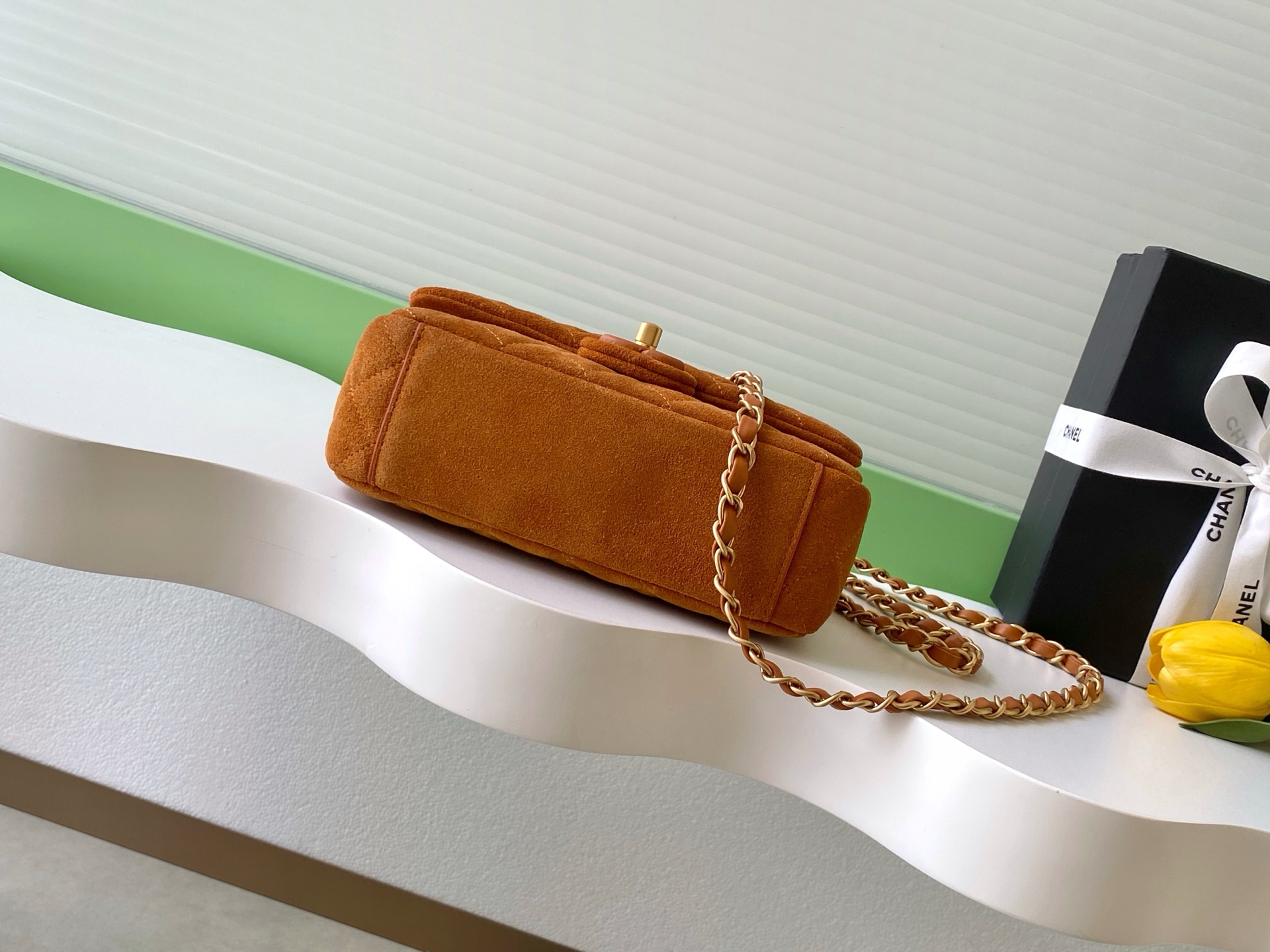 Chanel 샤넬 26C 브라운 스웨이드 CF백 - AS5989 숄더백 가방 미니