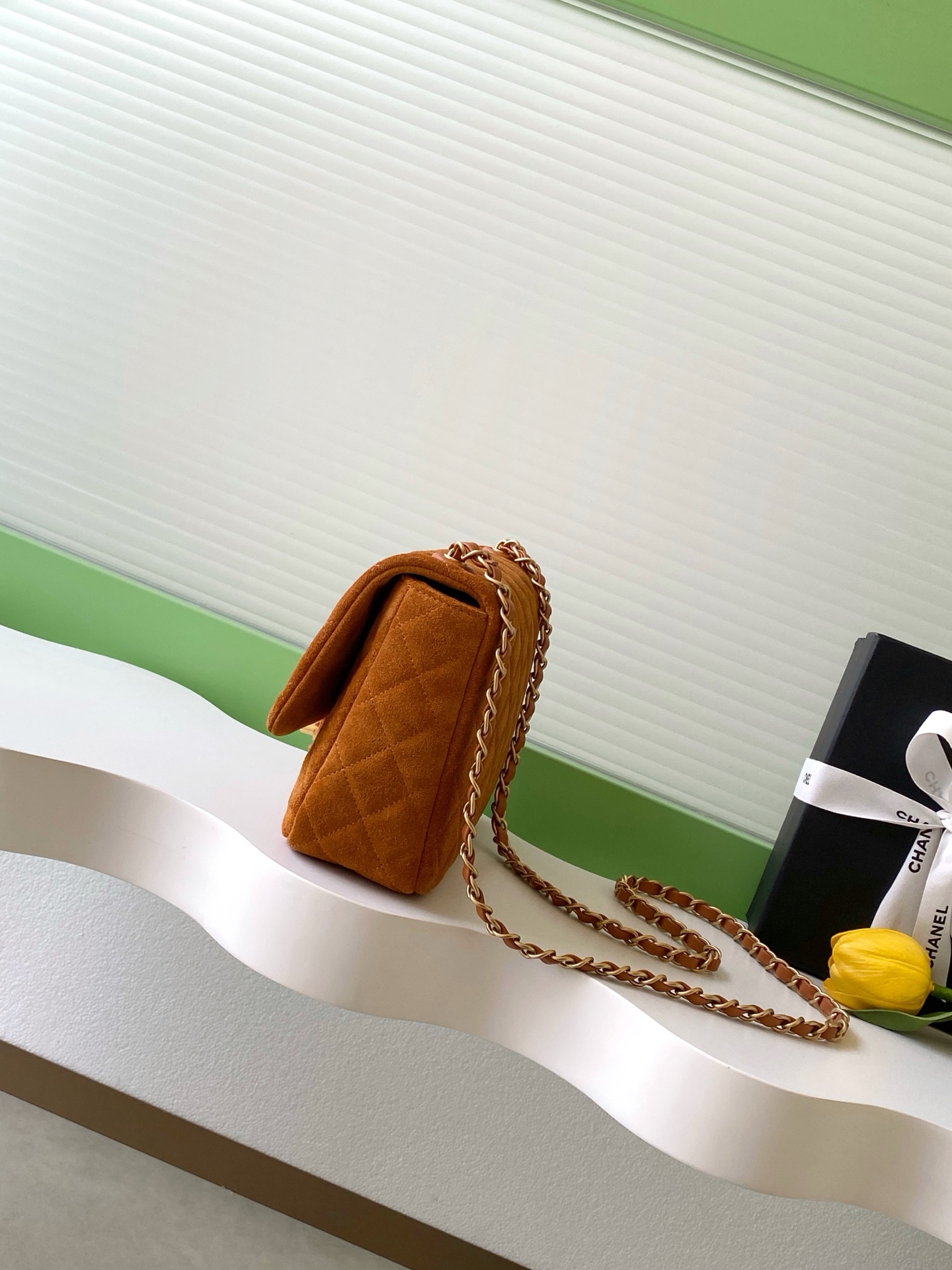 Chanel 샤넬 26C 시리즈 브라운 스웨이드 CF백 - AS5991 숄더백 가방