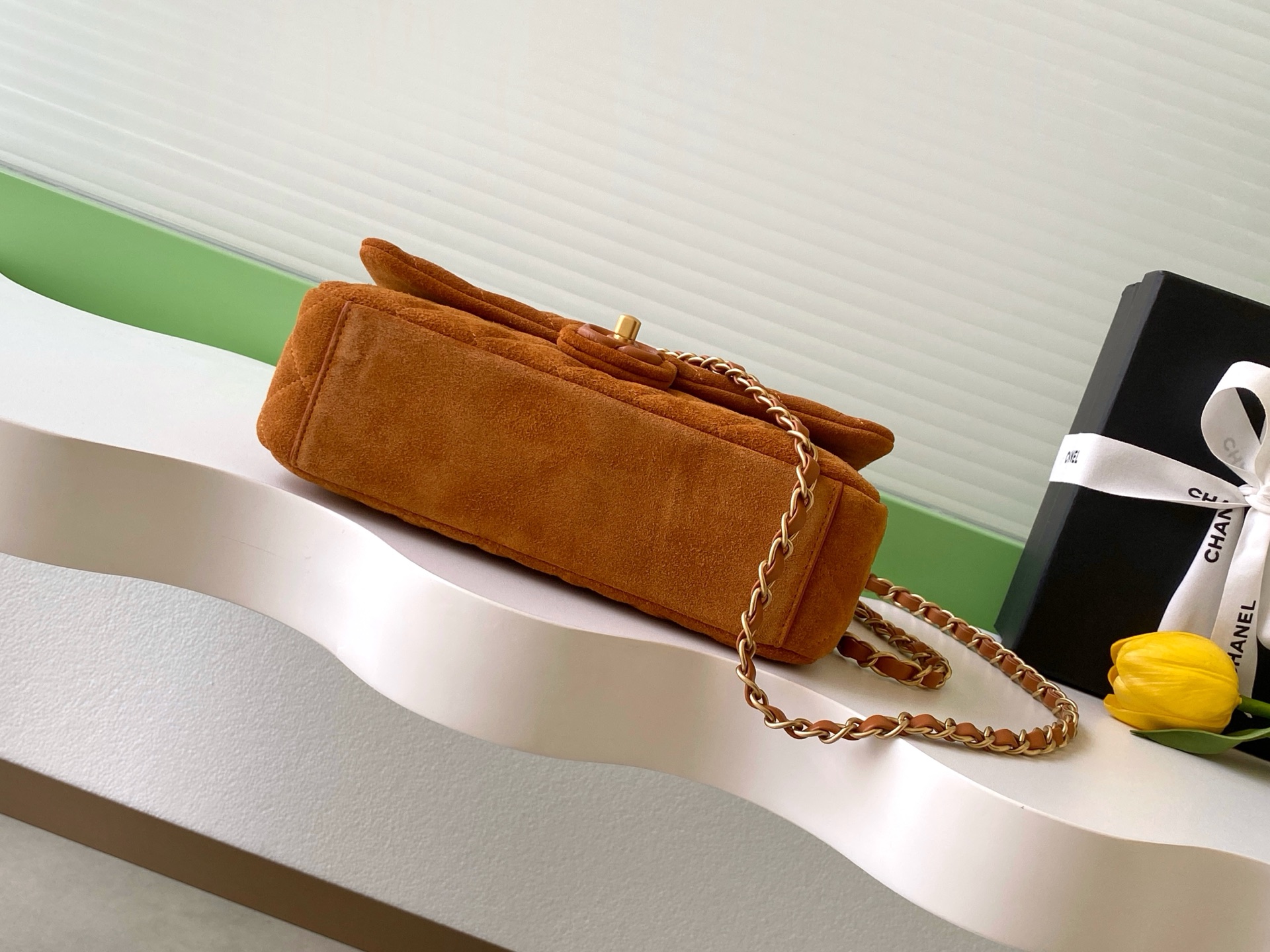 Chanel 샤넬 26C 시리즈 브라운 스웨이드 CF백 - AS5991 숄더백 가방