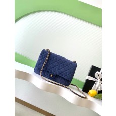 Chanel 샤넬 26C 시리즈 블루 스웨이드 CF백 - AS5987 숄더백 가방 26cm