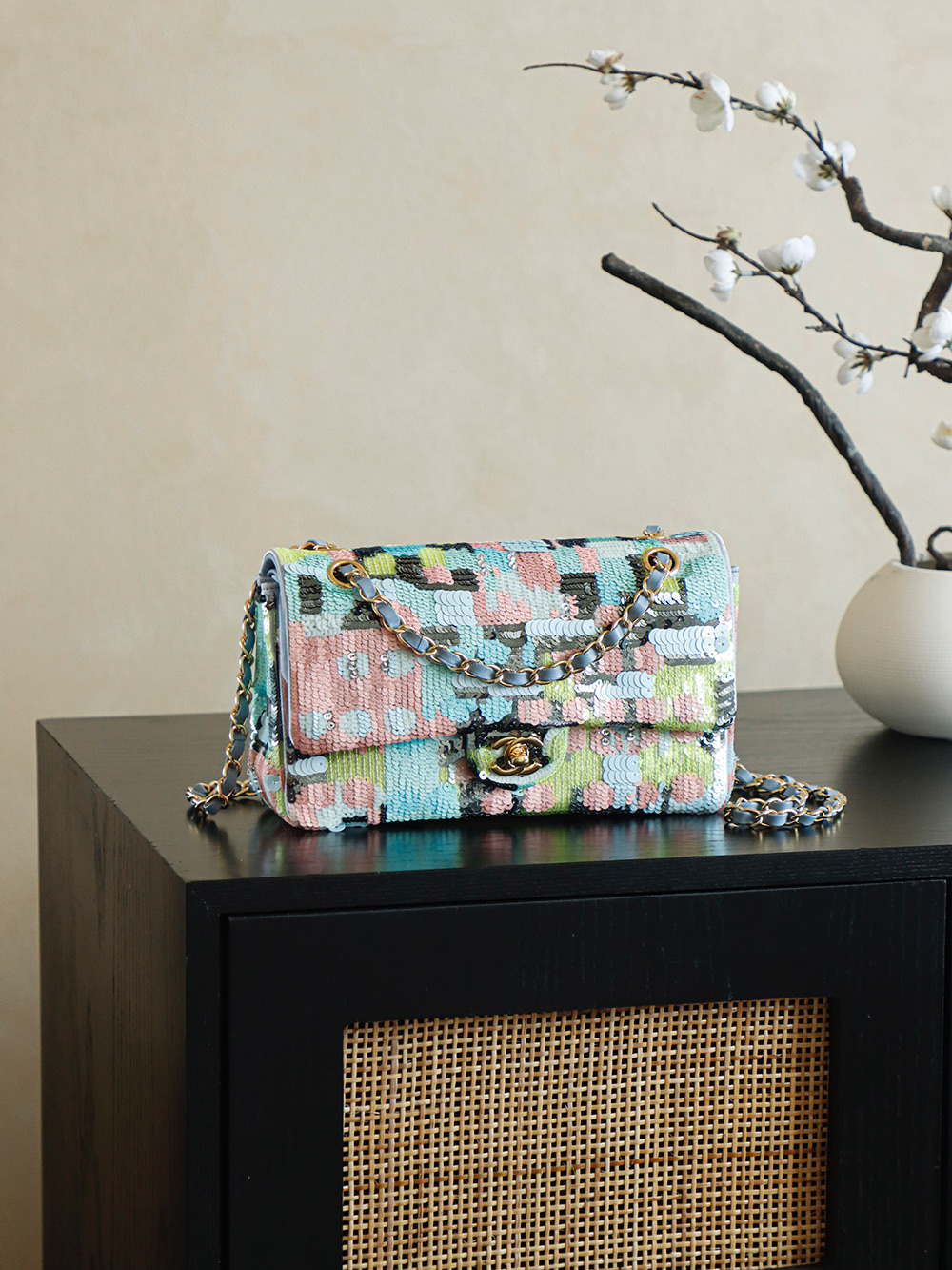 Chanel 샤넬 시퀸 & 수완 한정판 CF백 숄더백 가방