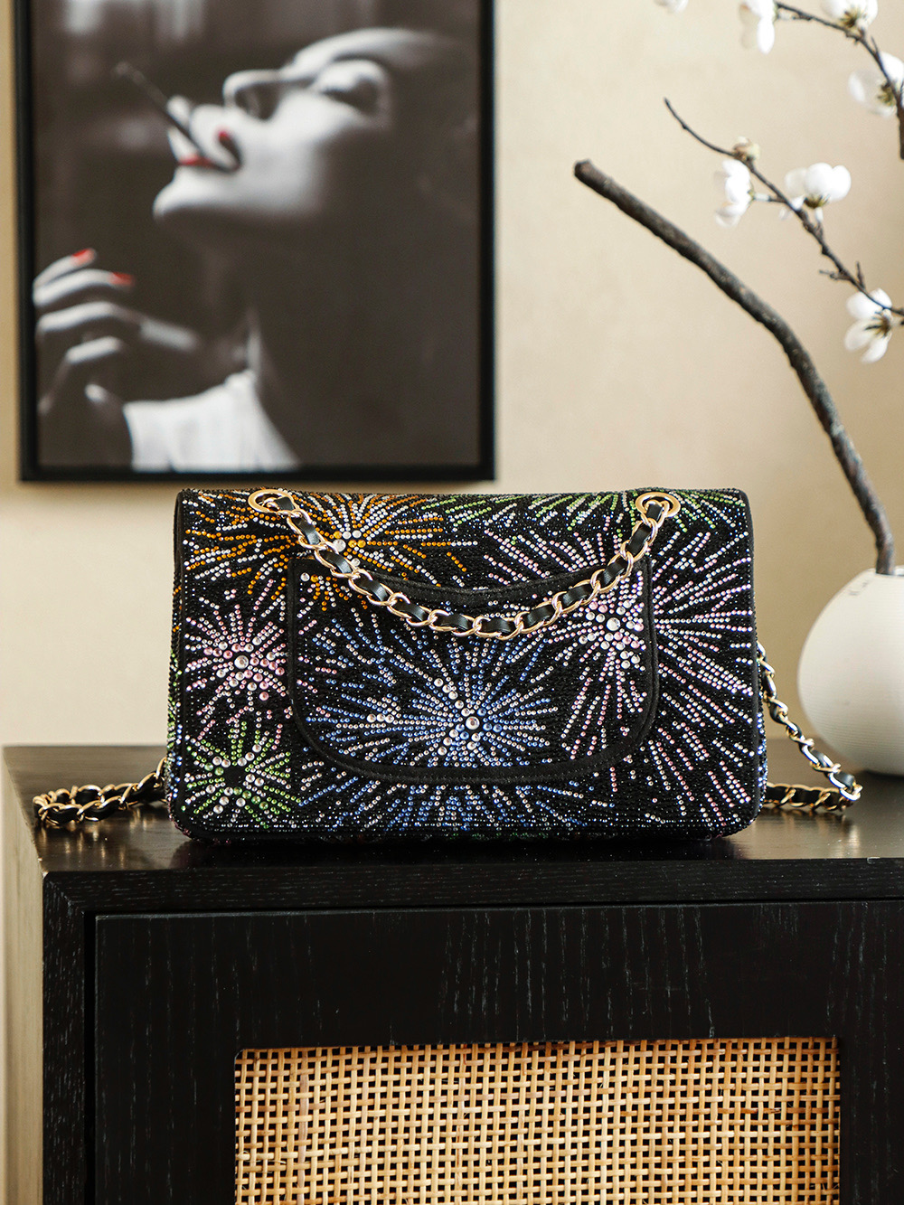 Chanel 25N 샤넬 크리스털 스파클링(Fireworks) CF백 가방(라지)