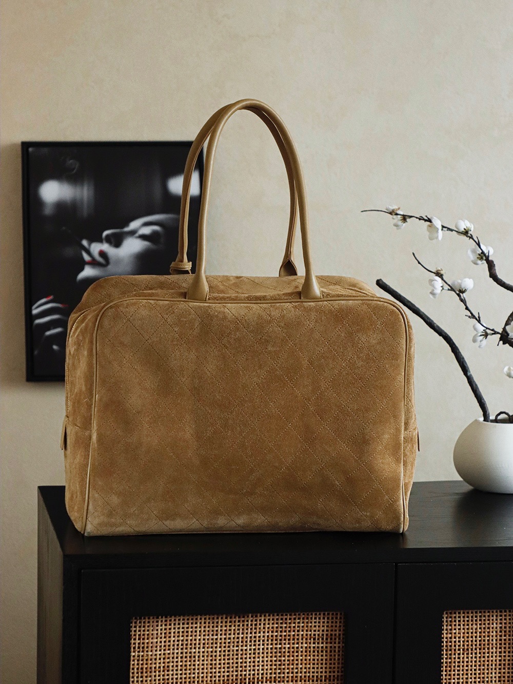 Chnael 샤넬 스웨이드 보스턴백 가방