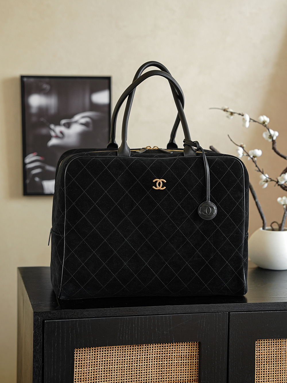 Chnael 샤넬 스웨이드 보스턴백 가방