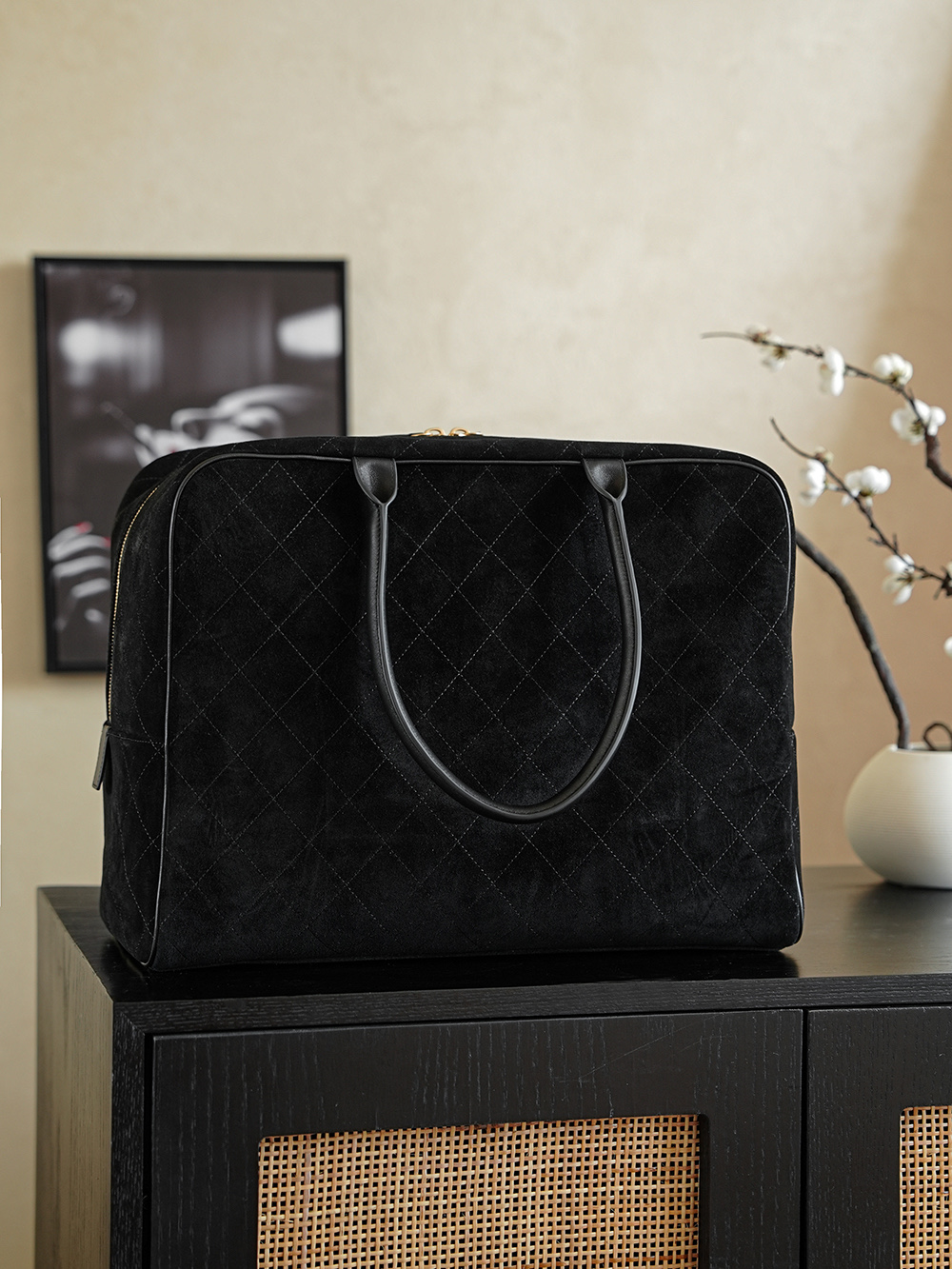 Chnael 샤넬 스웨이드 보스턴백 가방