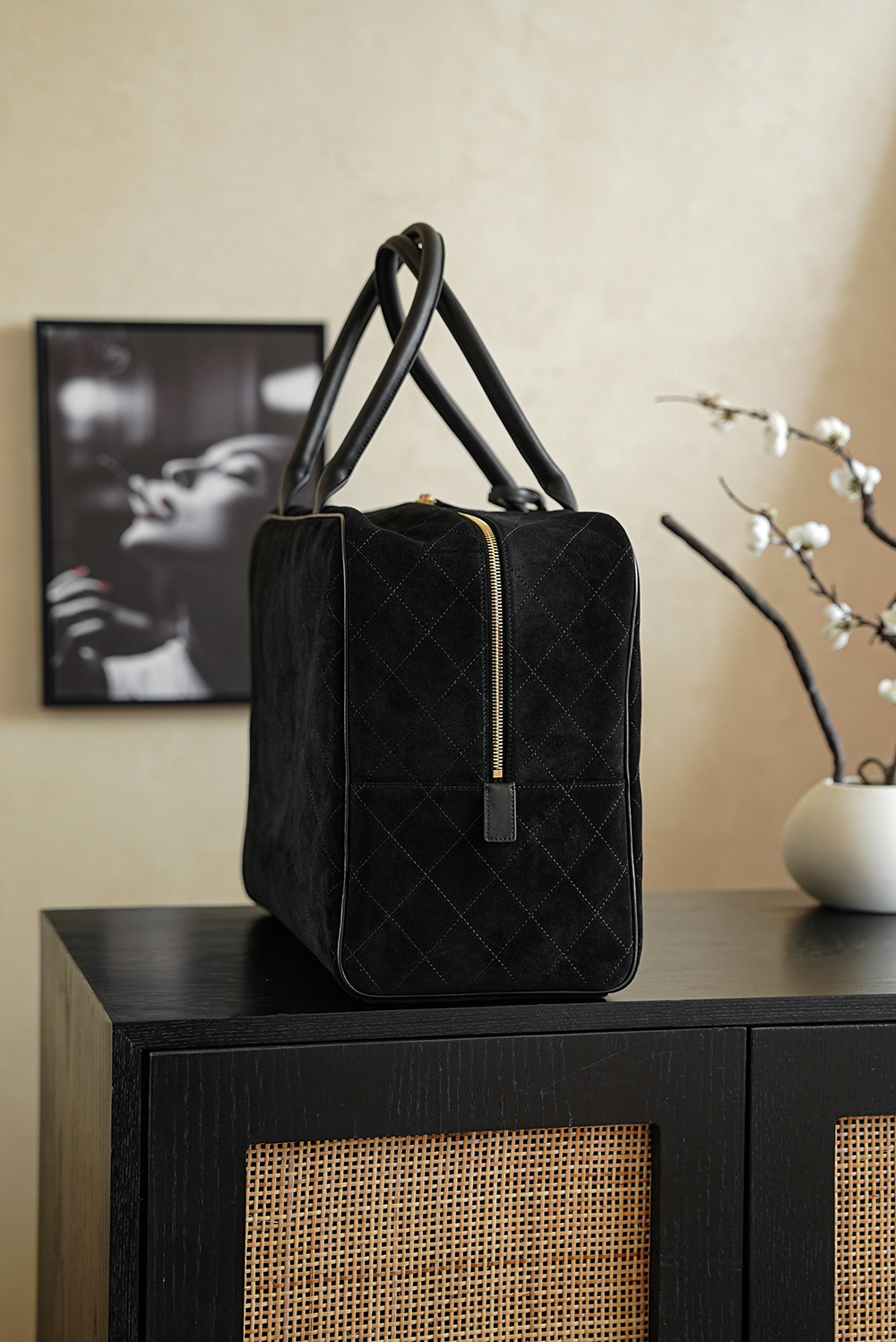 Chnael 샤넬 스웨이드 보스턴백 가방