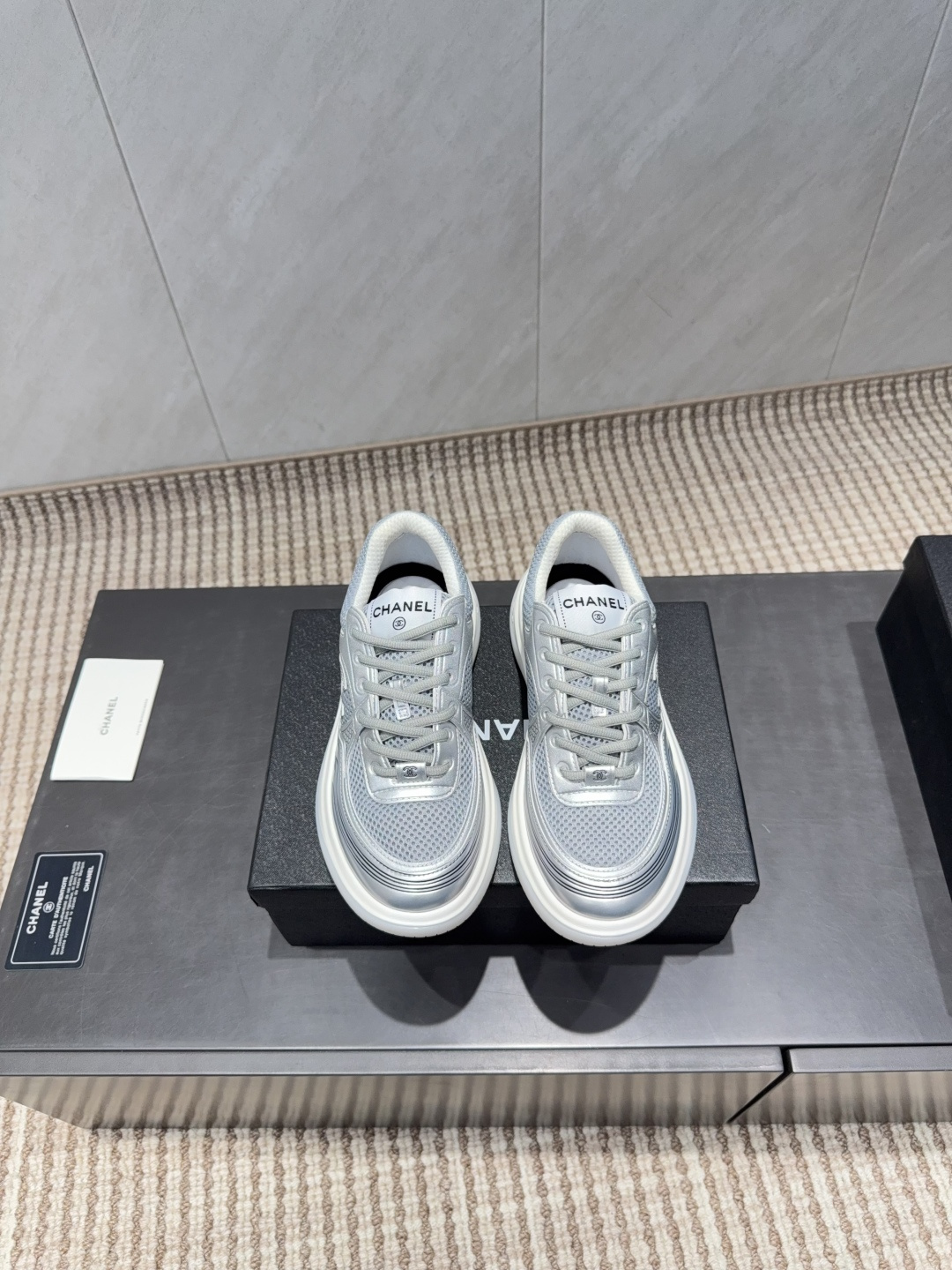 Chanel 샤넬 컬러배색 플랫폼 스니커즈 신발