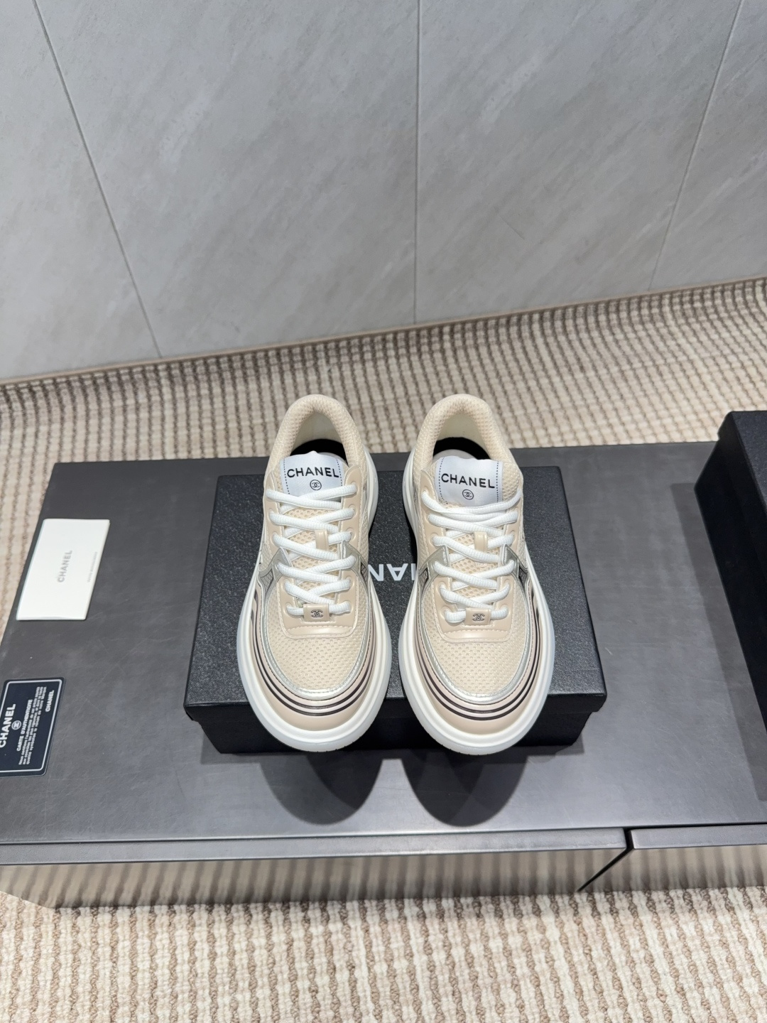 Chanel 샤넬 컬러배색 플랫폼 스니커즈 신발