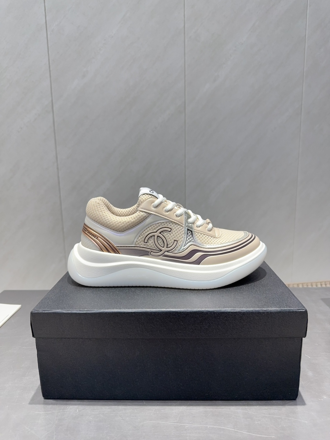 Chanel 샤넬 컬러배색 플랫폼 스니커즈 신발