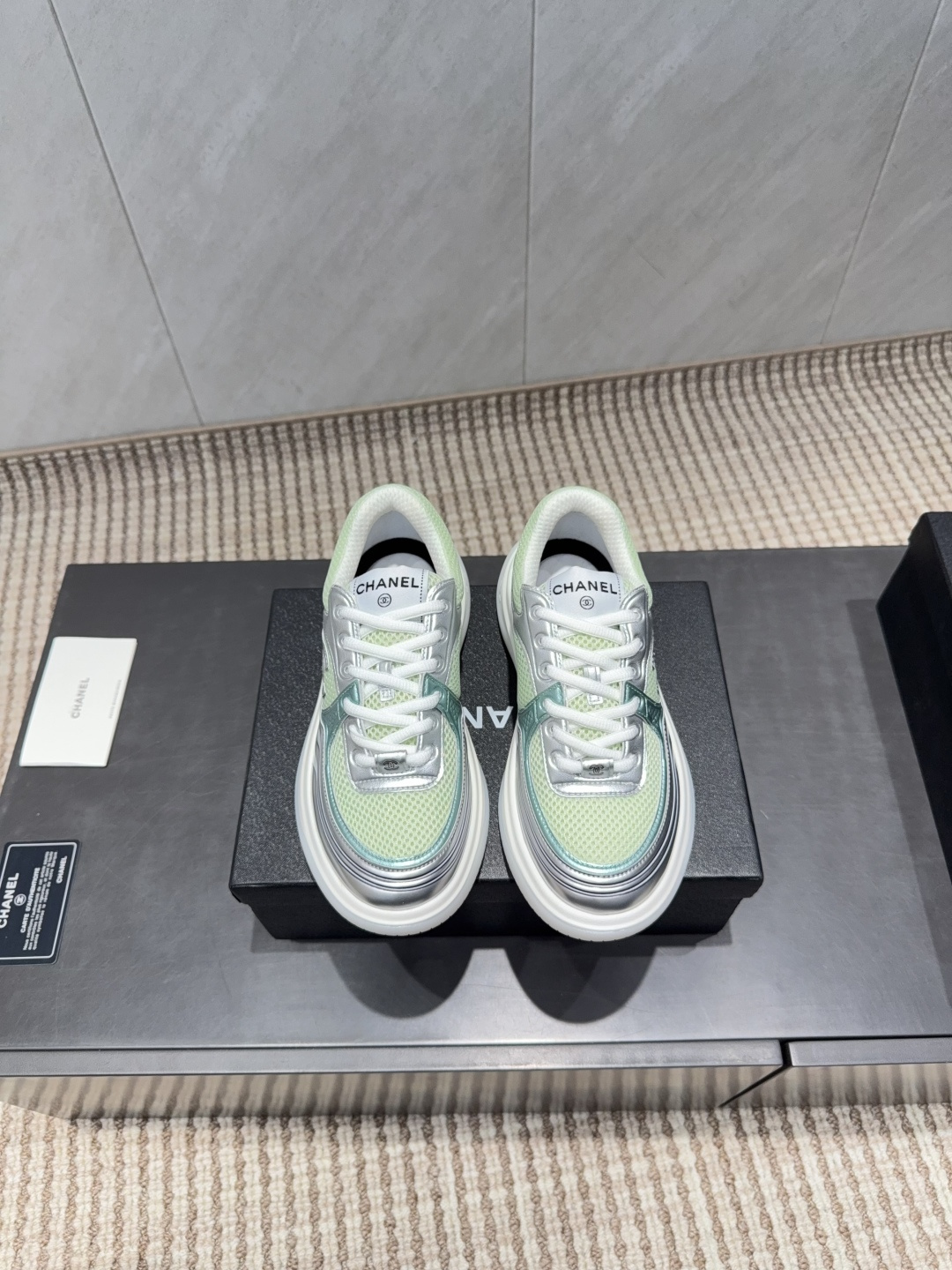 Chanel 샤넬 컬러배색 플랫폼 스니커즈 신발