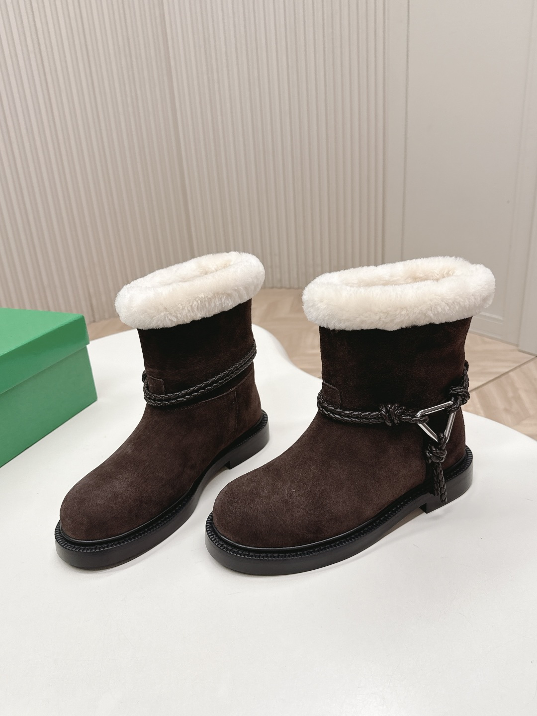 Bottega Veneta BV 보테가 베네타 매듭 양털 첼시 부츠 신발