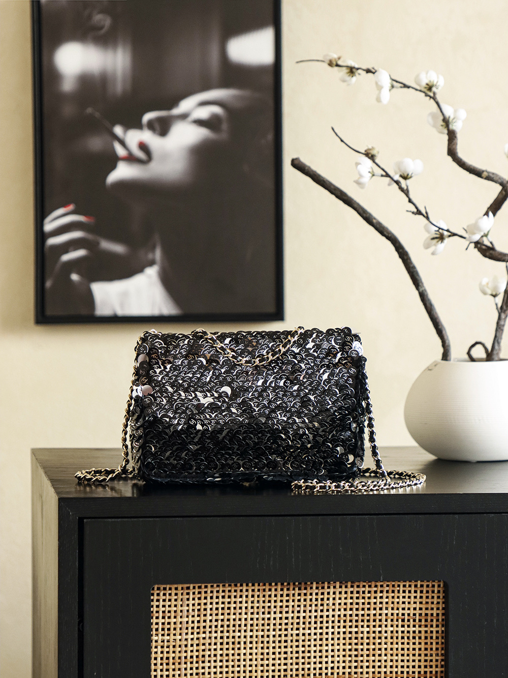 Chanel 26c 샤넬 시퀸 자수 리미티드 CF백 숄더백 가방