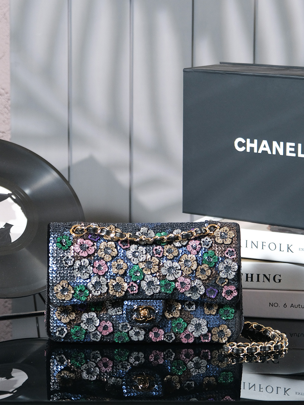 Chanel 25p 샤넬 메티에 다르(공방) 시퀸 더블 플랩 CF백 숄더백 가방