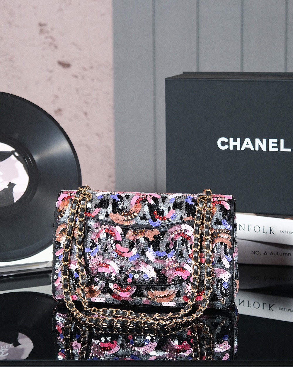 Chanel 샤넬 24s 레인보우 시퀸 CF백 숄더백 가방