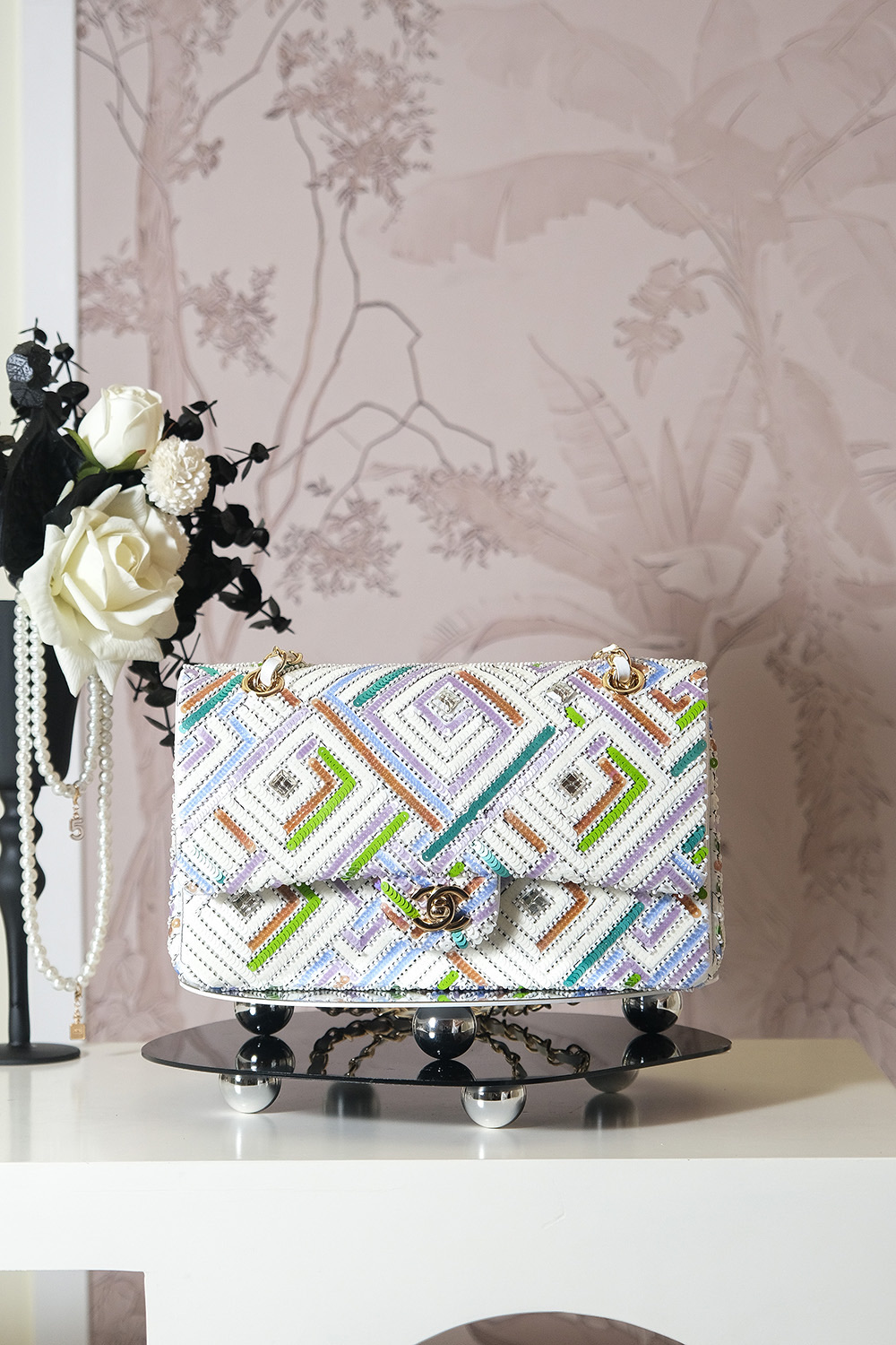 Chanel 24A 샤넬 메티에 다르(공방) 중공 시퀸 CF백 숄더백 가방